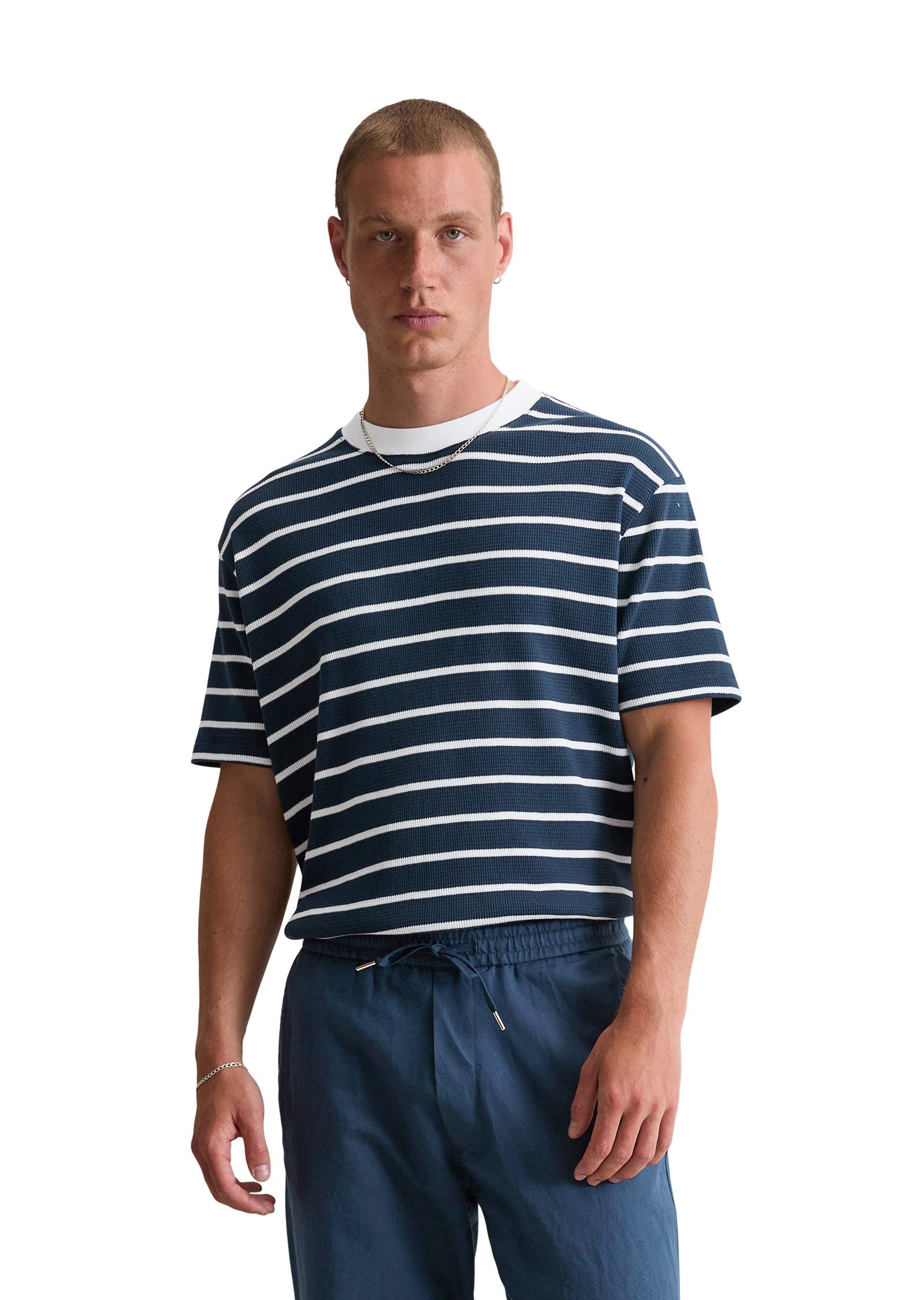 Marc O'Polo DENIM T-Shirt aus weichem Waffel-Jersey günstig online kaufen