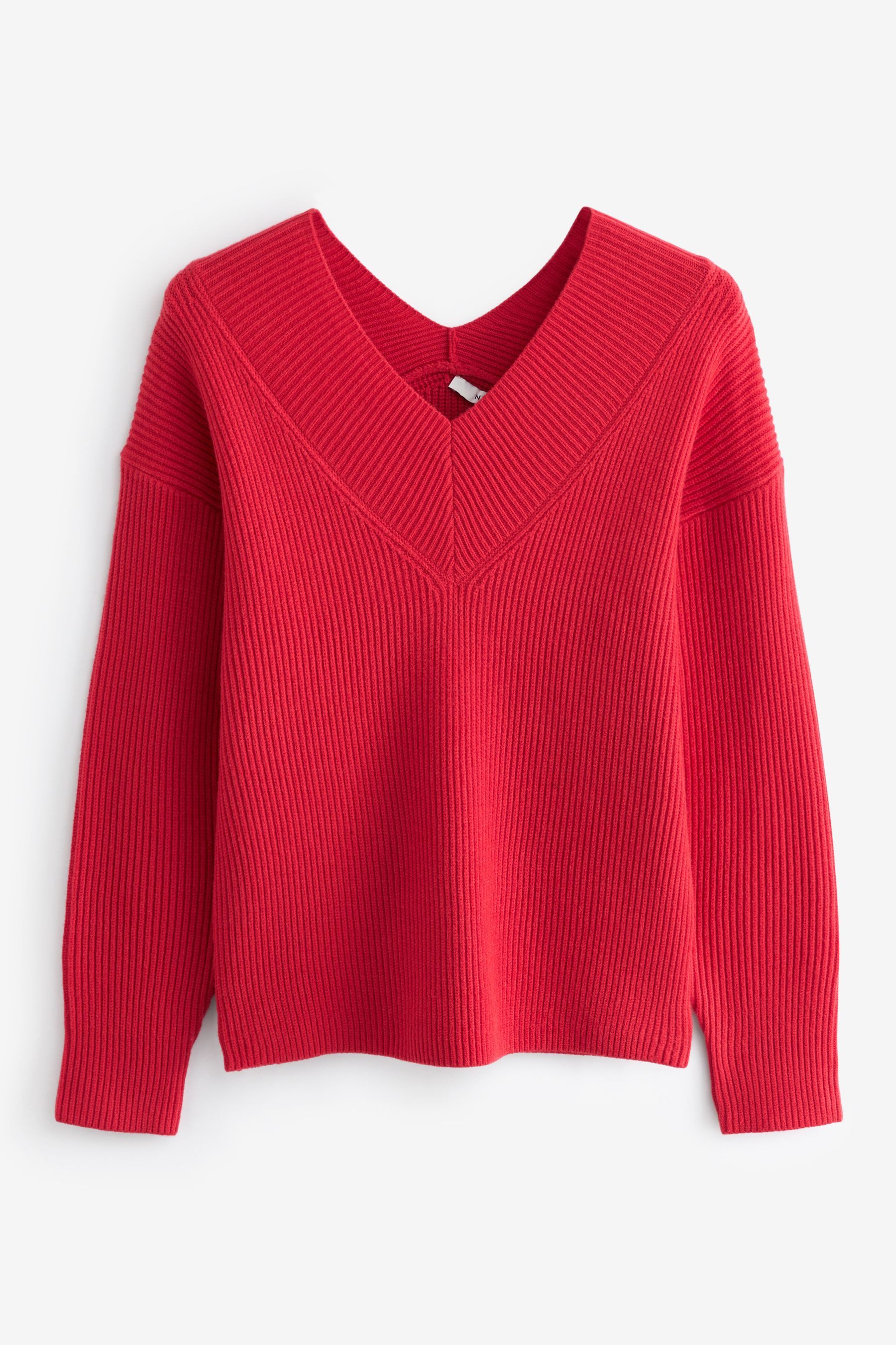 Next V-Ausschnitt-Pullover Ripp-Oberteil mit V-Ausschnitt (1-tlg) günstig online kaufen