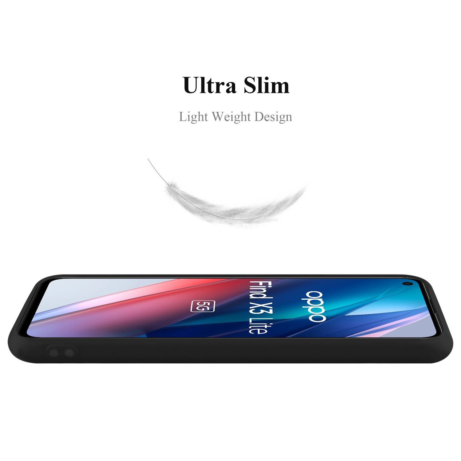 Cadorabo Handyhülle für Oppo FIND X3 LITE Hülle Oppo FIND X3 LITE, Flexible TPU Silikon Handy Schutzhülle - Hülle - ultra slim
