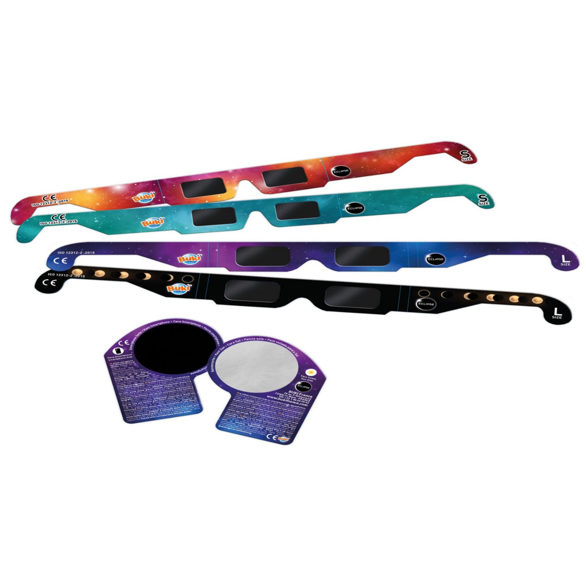 Buki Teleskop Buki Sonnenfinsternis-Brille Family Pack