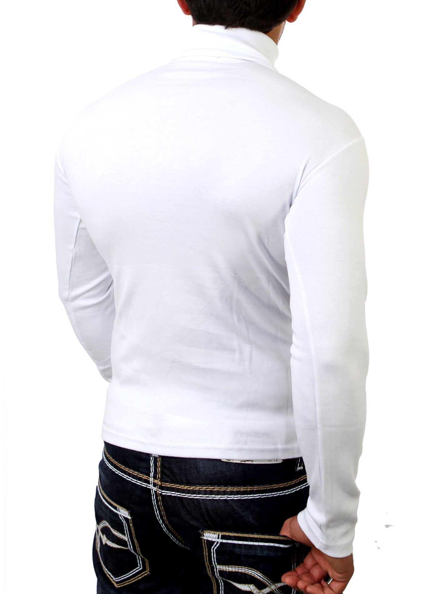Reslad Strickpullover Reslad Herren Rollkragenpullover Männer Pulli sportlicher Rolli Pullov (1-tlg) Rollkragenpullover Basic Slim Fit