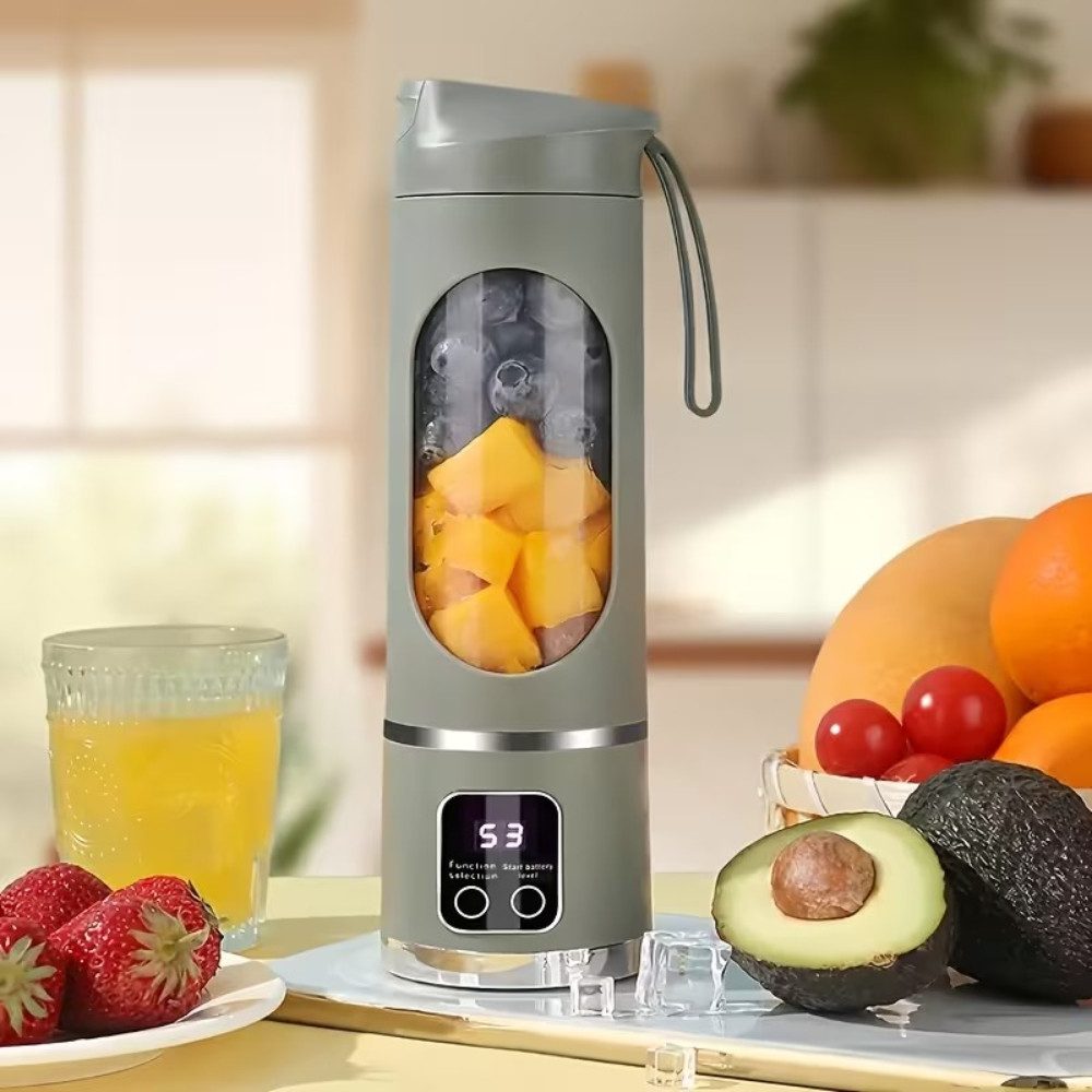 Zevelora Smoothie-Maker Tragbarer USB Mixer mit Digitalem Display-Mehrstufiger Geschwindigkeit, Mini Smoothie Maker & Handentsafter USB, Digitalanzeige, Für Unterwegs