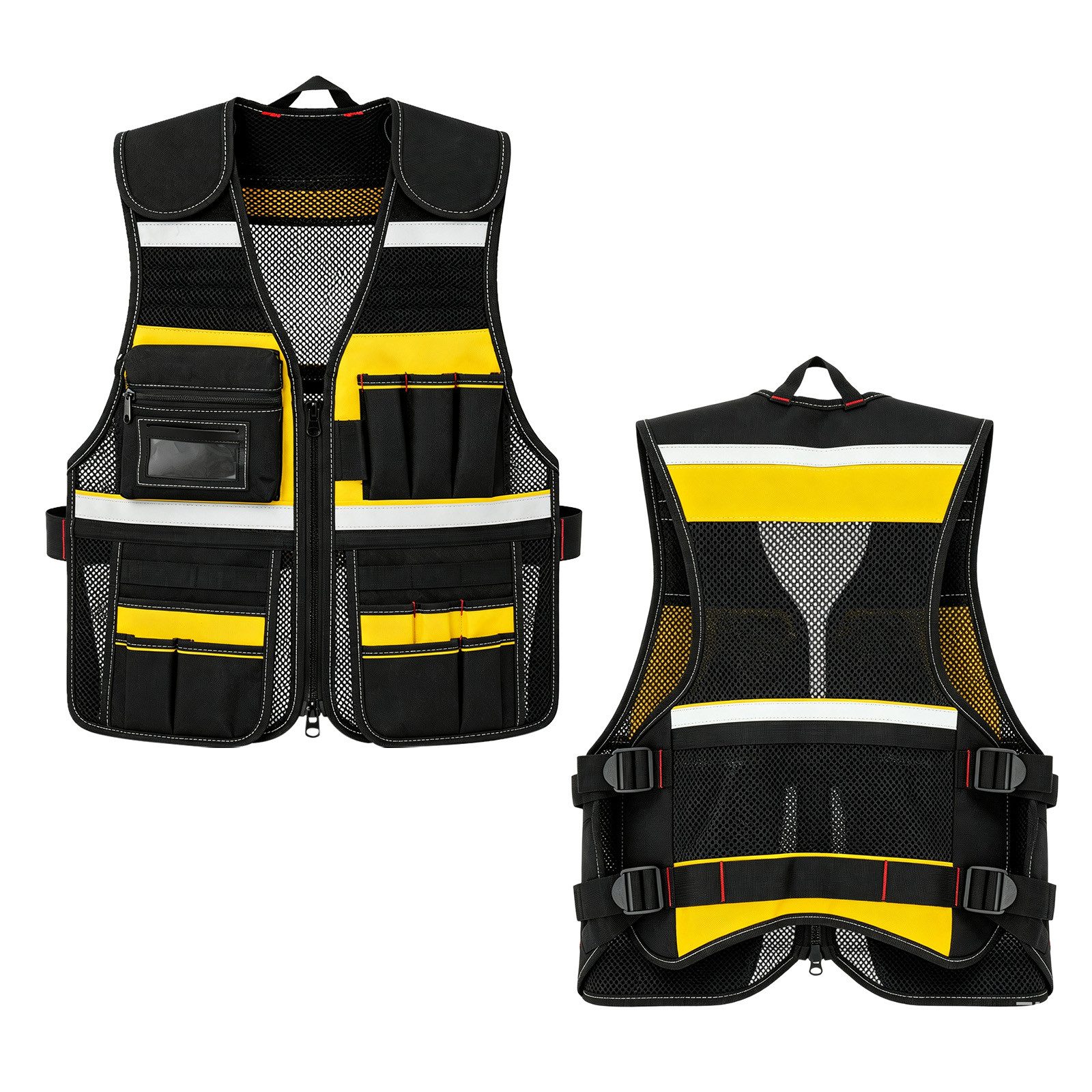 Youyijia Arbeitsweste Werkzeugweste Herren, Verstellbare Arbeitsweste mit Taschen
