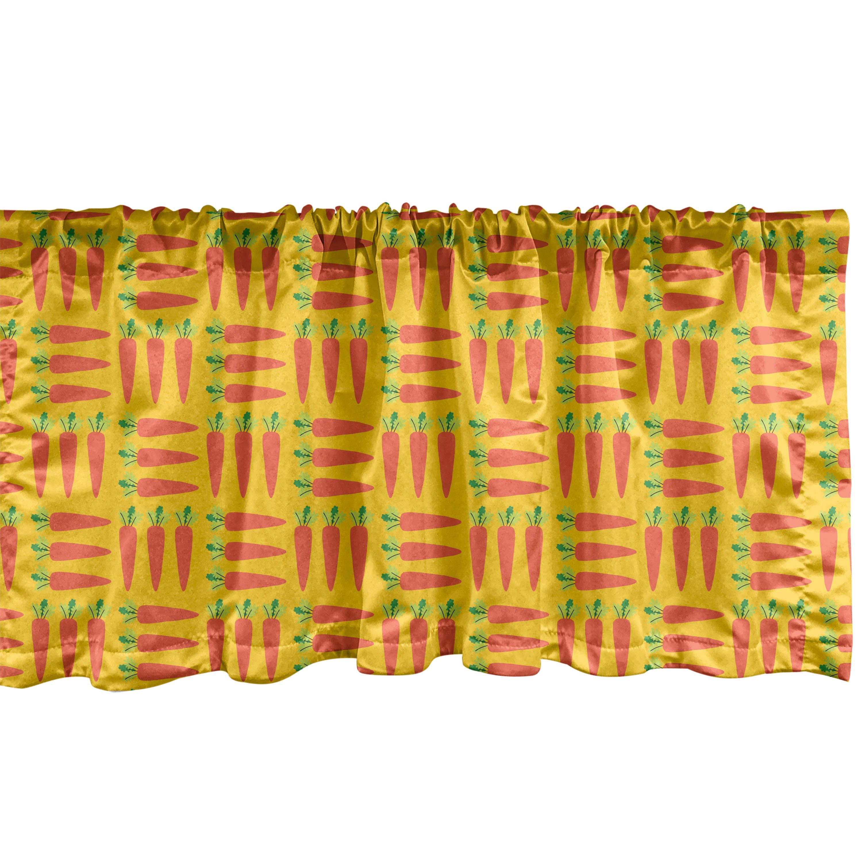 in Triplet Entwurf Obst Karotten Küche Vorhang für Volant mit Abakuhaus, Schlafzimmer Microfaser, Scheibengardine Dekor Stangentasche,