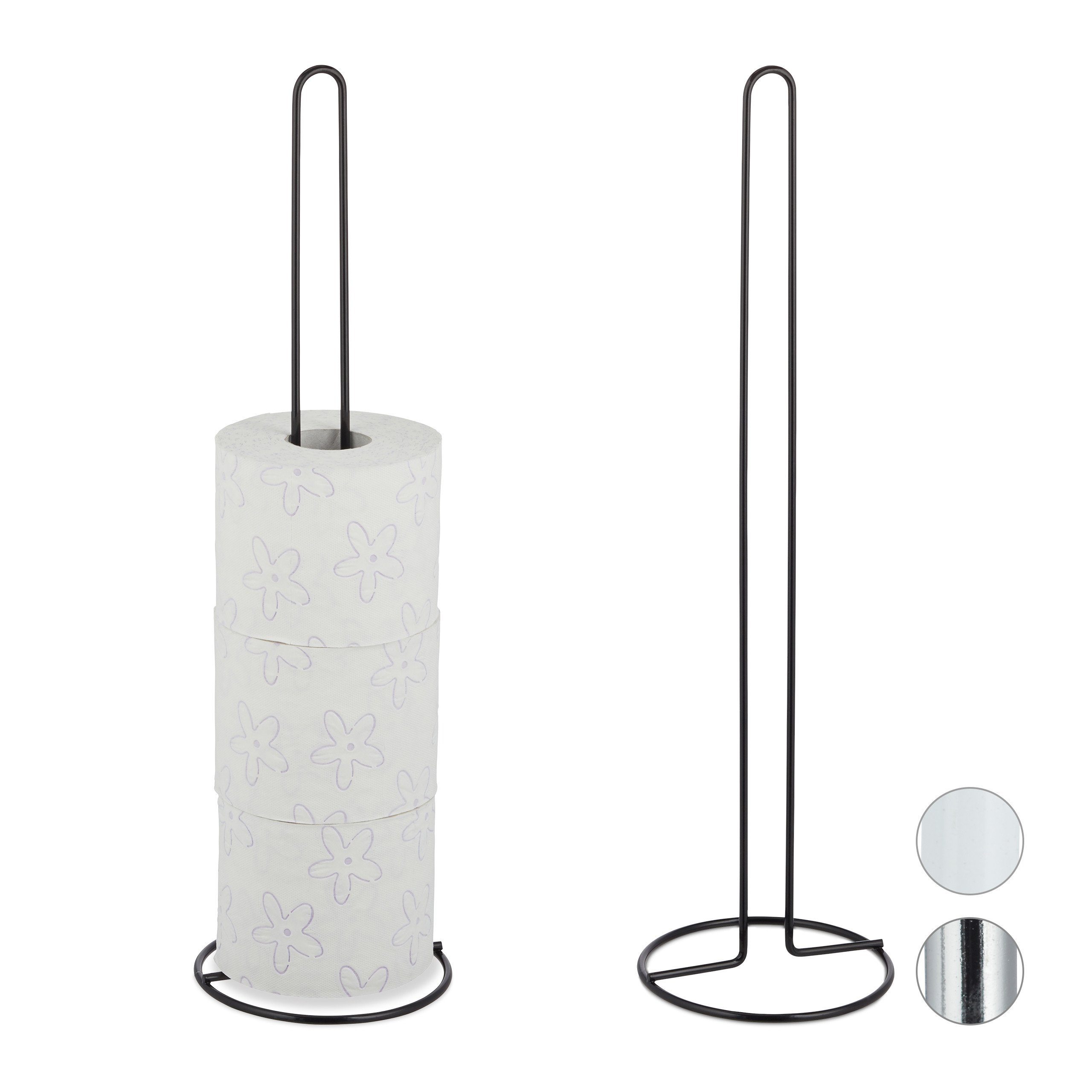 relaxdays Toiletten-Ersatzrollenhalter Ersatzrollenhalter 2er Set für Bad, günstig online kaufen