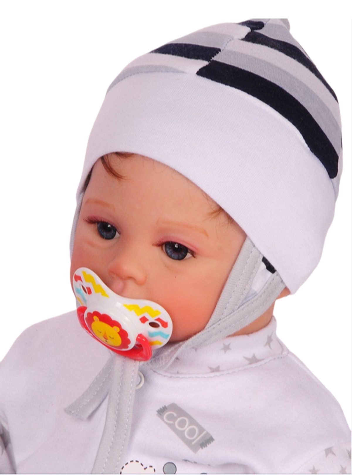Erstlingsmütze Mütze für Neugeborene Babymütze Baby Haube gestreift