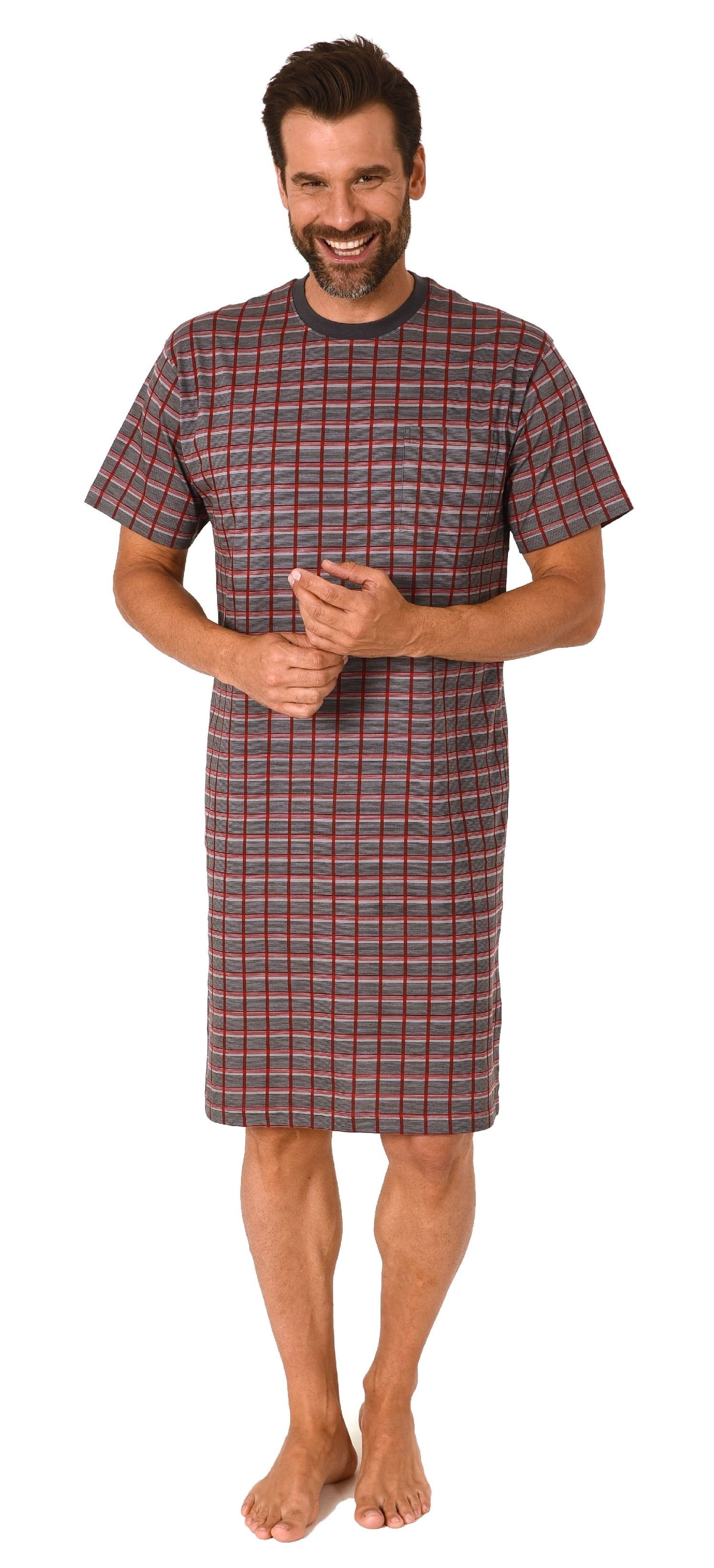 Normann Pyjama Herren kurzarm Nachthemd in günstig online kaufen