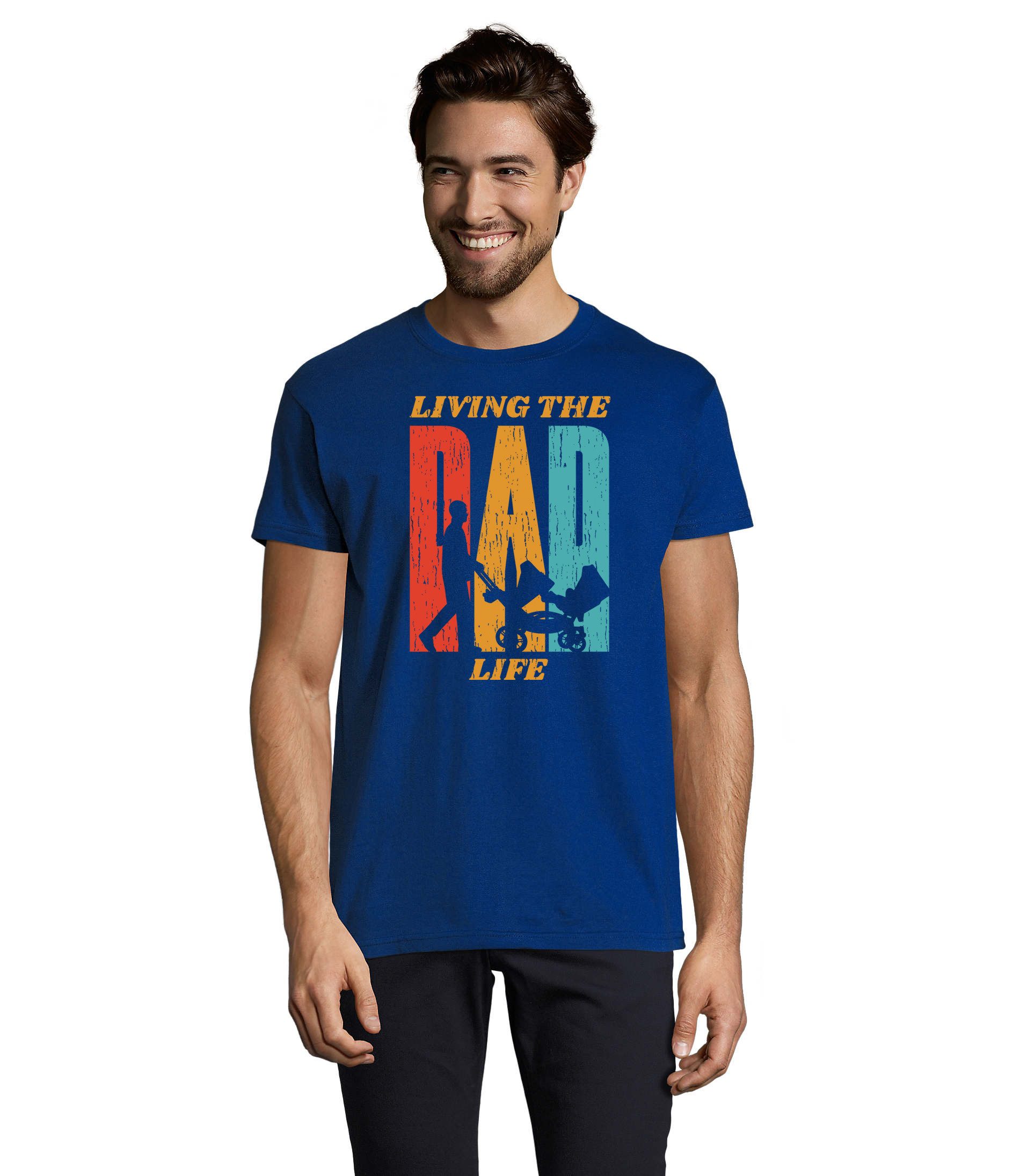 T-Shirt Living Dad Life Papa Leben Vater Herren Fun Motiv