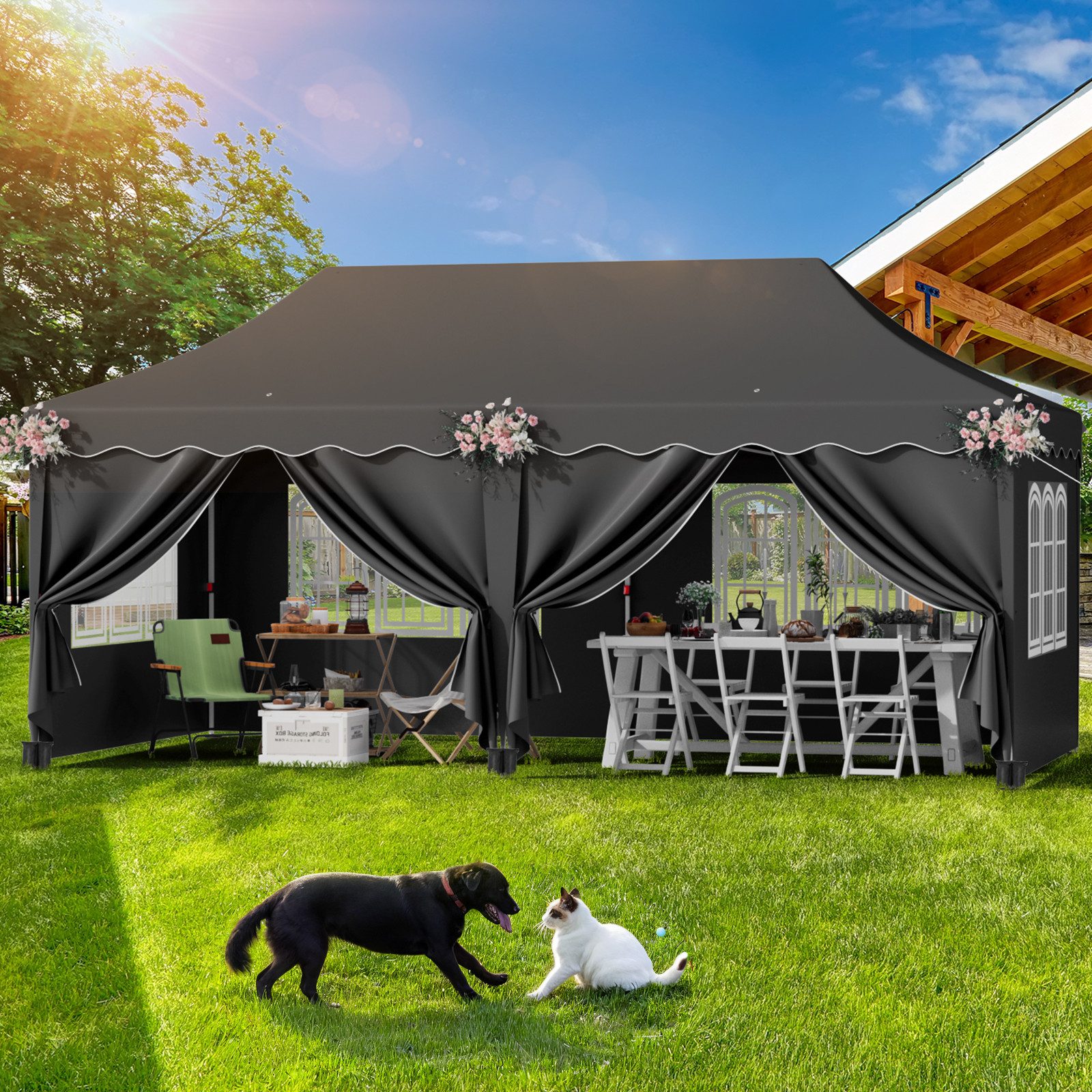 TLGREEN Faltpavillon 3x6 Pavillon Wasserdicht Stabil, günstig online kaufen