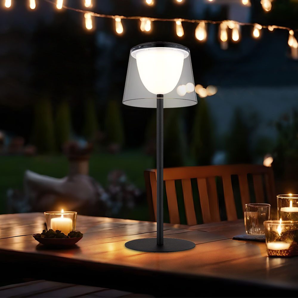 GLOBO LIGHTING LED Außen-Tischleuchte, LED-Leuchtmittel fest verbaut, Warmweiß, Tischleuchte Außenleuchte LED Dimmbar Gartenlampe Balkonlampe
