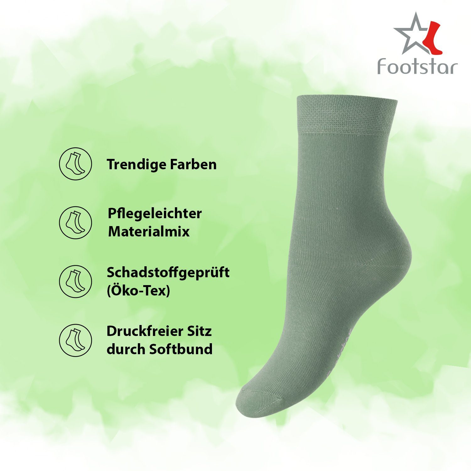 Footstar Basicsocken EVERYDAY! 10 Paar Kinder Socken für Jungen & Mädchen