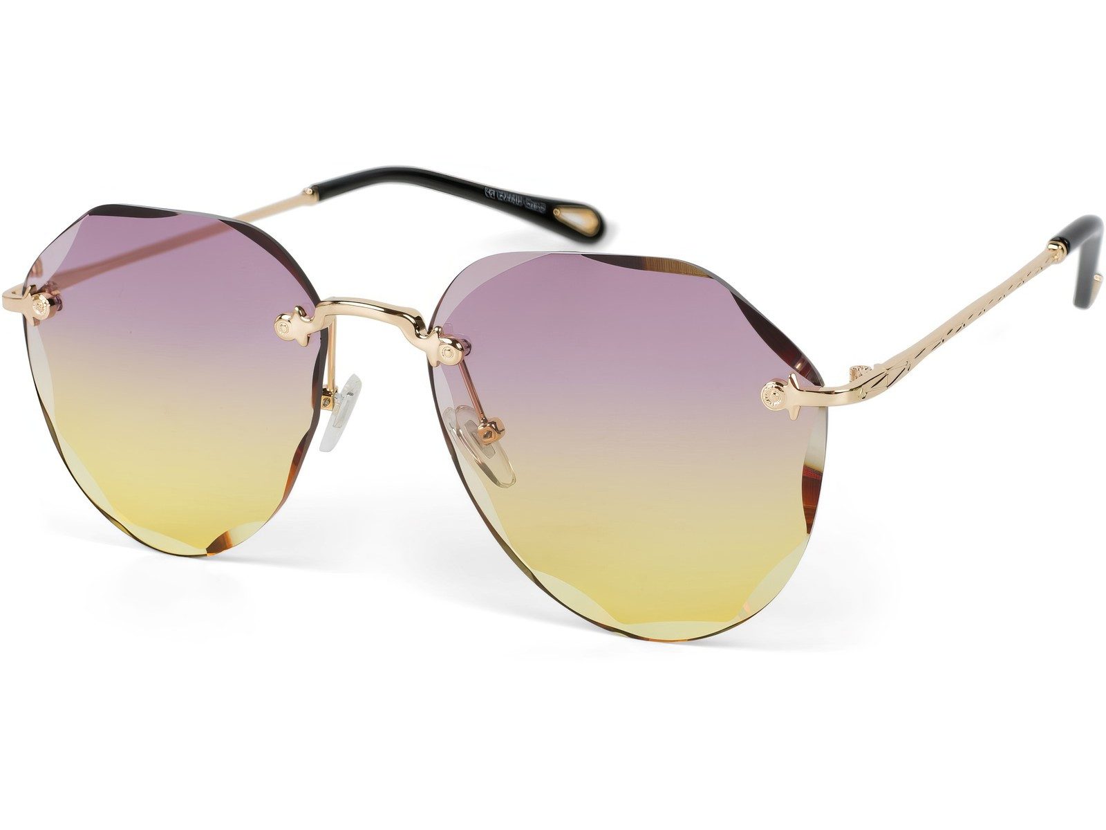 styleBREAKER Sonnenbrille Rahmenlose Piloten Sonnenbrille mit Diamant Schliff (1-St) Gradient