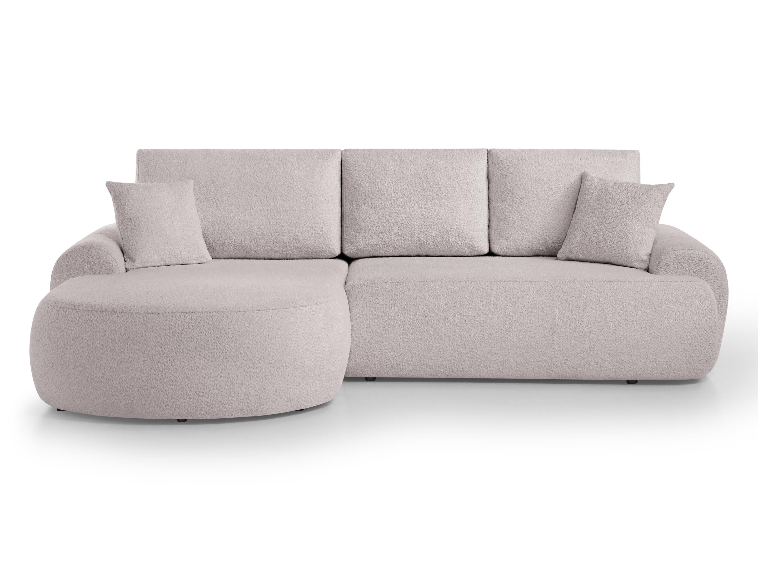Beautysofa Ecksofa mit Kissen aus Bouclé-Stoff günstig online kaufen