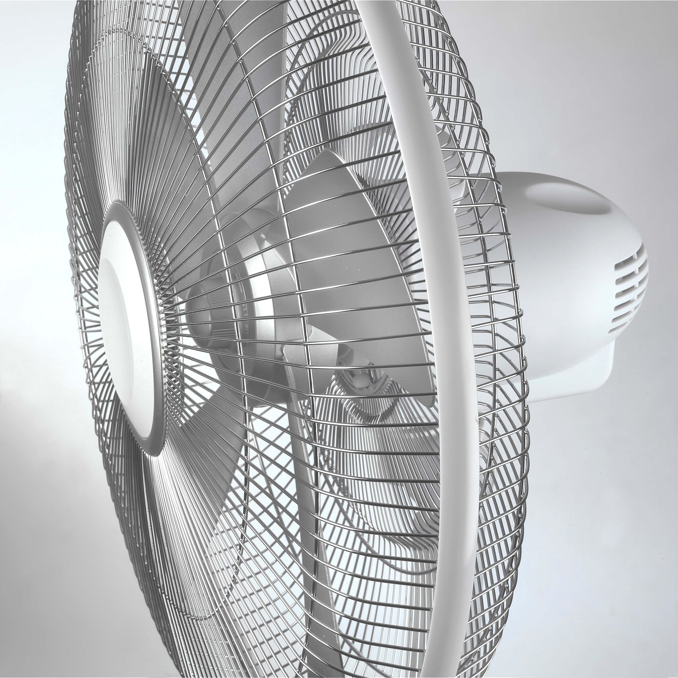EUROM Tischventilator Tischventilator TURBO Flügel Oszillierend für Luftförderung große 5 Ventilator m³/min sorgen Windmaschine 100 zu eine Design, bis von