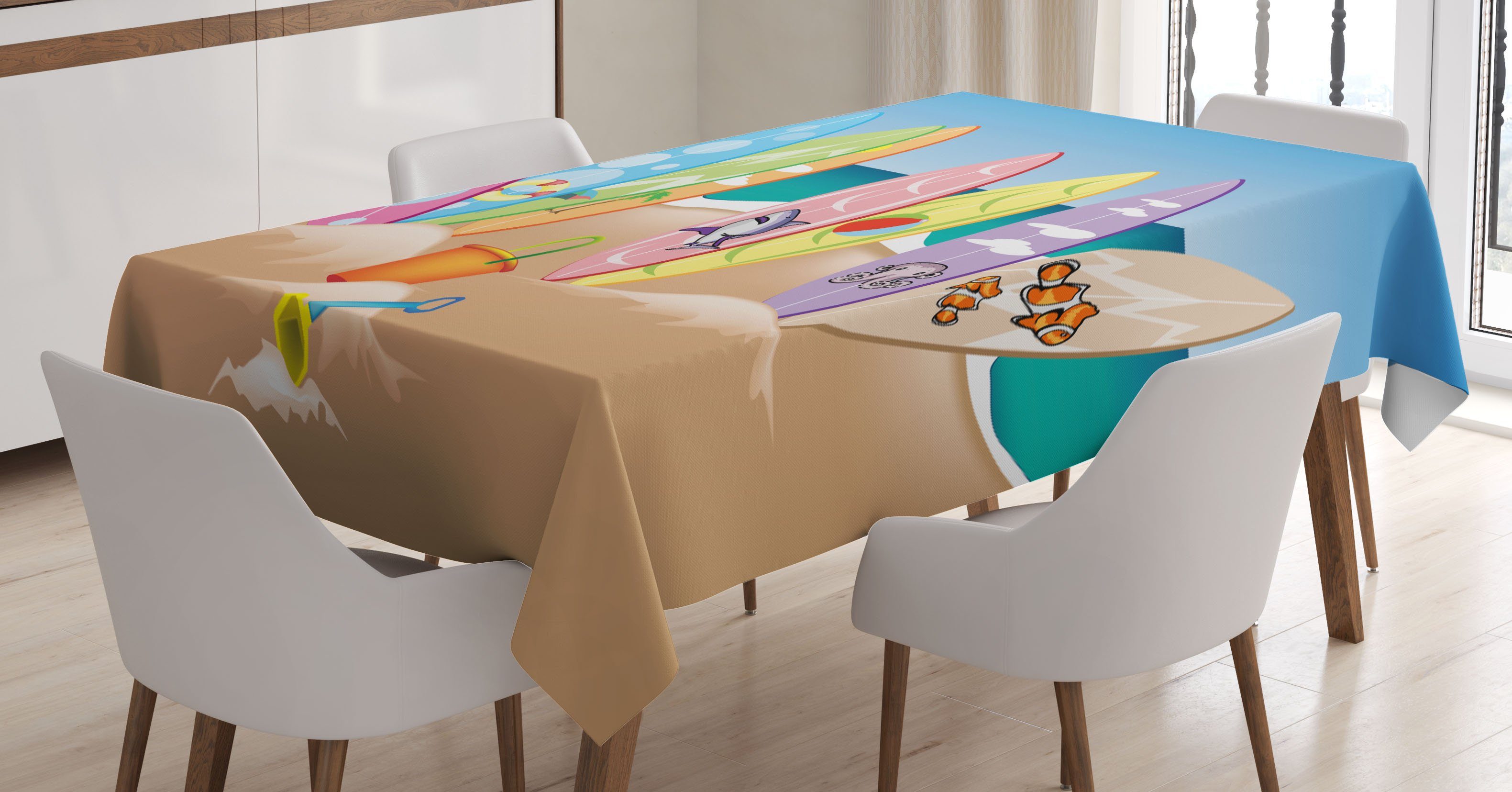 Abakuhaus Tischdecke Farbfest Waschbar Für den Außen Bereich geeignet Klare Farben, Ozean Strand der SkyD das Meer