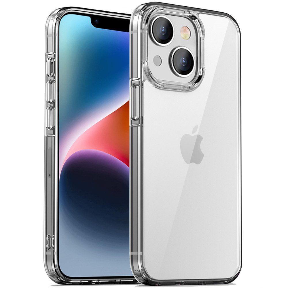 FITSU Handyhülle Ultraklare Hülle für iPhone 14 Transparent, Ultraklare Handyhülle transparentes Slim Case mit Eckenschutz