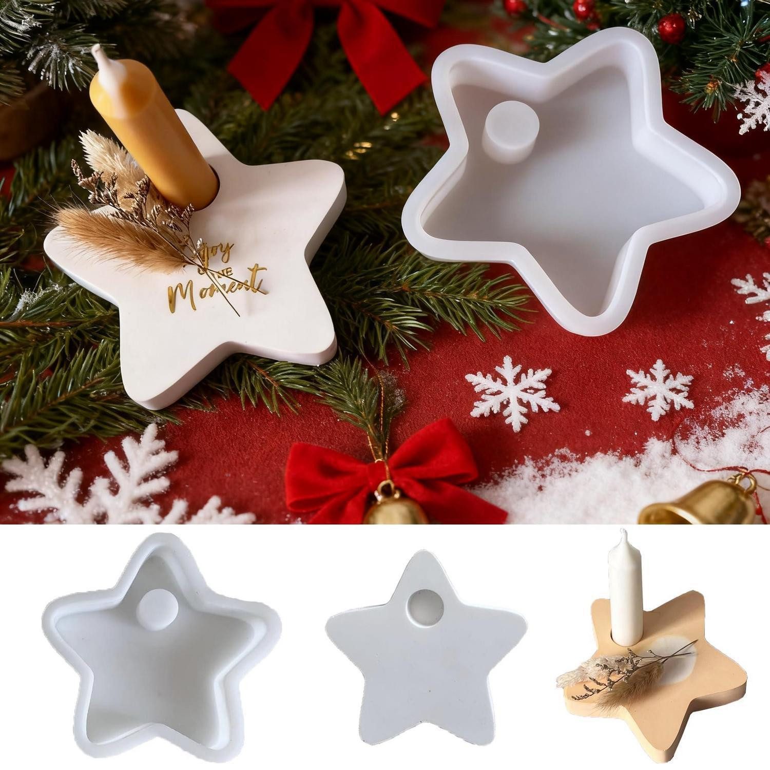 LuxusKollektion Silikonform Silikonform Stern Weihnachten Bastelkerze, (1-tlg)
