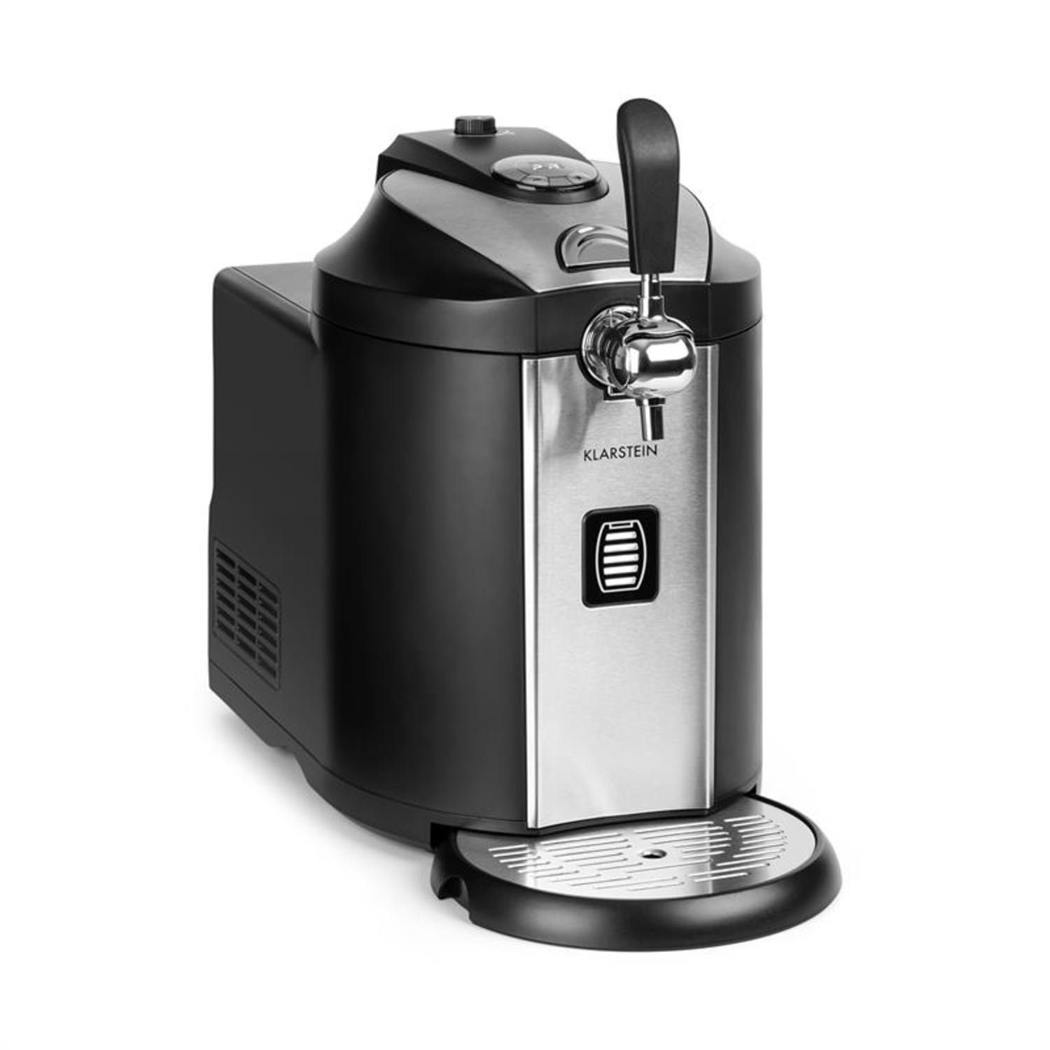 Klarstein Bierzapfanlage Beerkules Bierzapfanlage 5 L Fässer Kompressor 120 W 4 h Cooling, Bierkühler Heimzapfanlage mit 4h Cooling & 5L-Fässer schnell