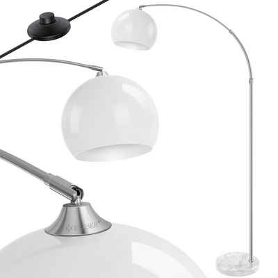KESSER LED Bogenlampe, Nicht enthalten/ LED geeignet, Bogenlampe + standfestem Marmorfuß höhenverstellbar 146-22cm