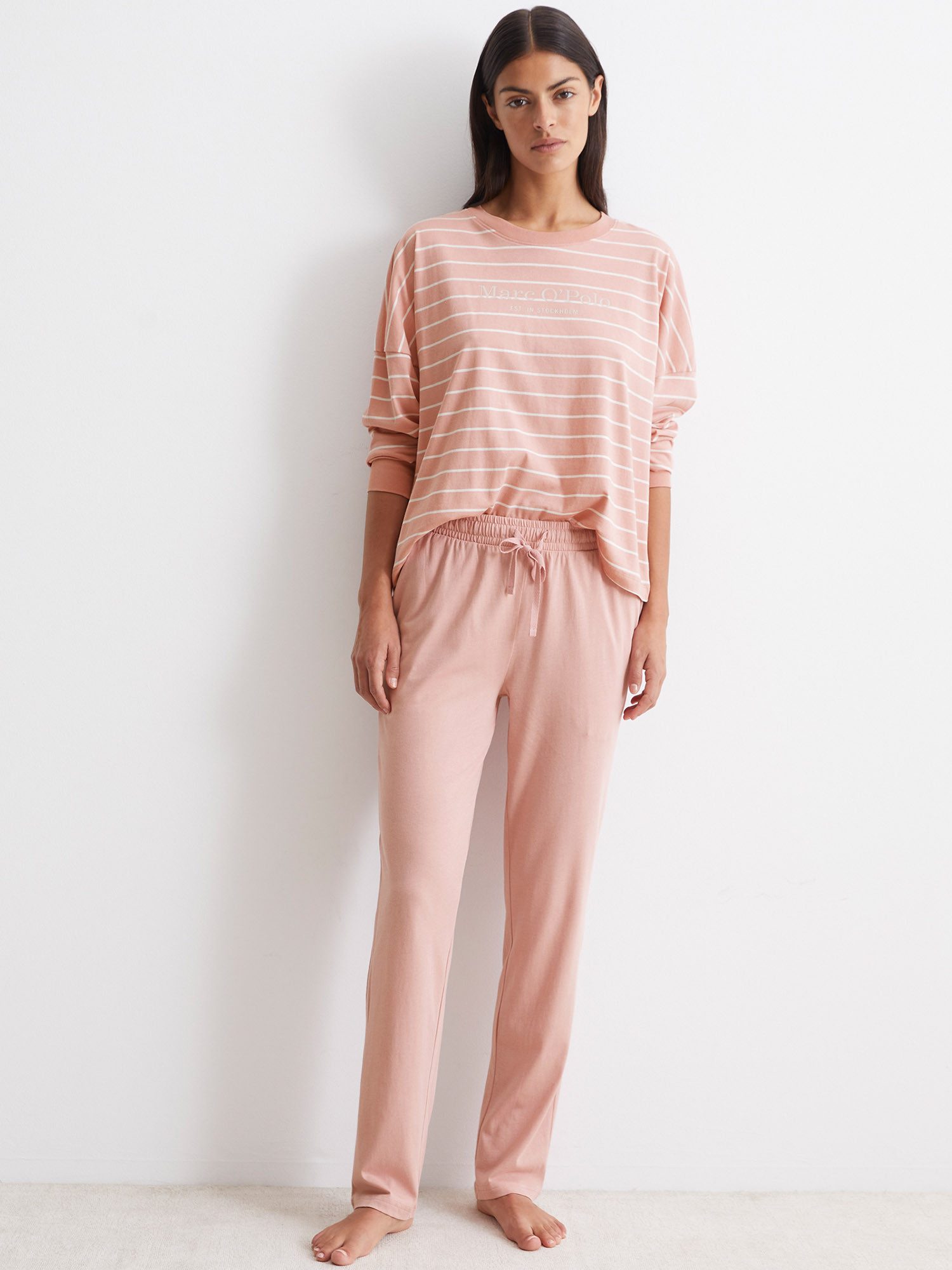 Marc O'Polo Pyjama Mix & Match Cotton (2 tlg) schlafanzug schlafmode bequem günstig online kaufen