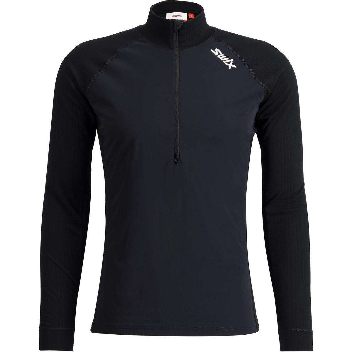Swix Funktionsunterhemd Racex Classic Wind Half Zip M, Bright White, L Baselayer mit verstellbarer Belüftung und windabweisendem Frontpanel