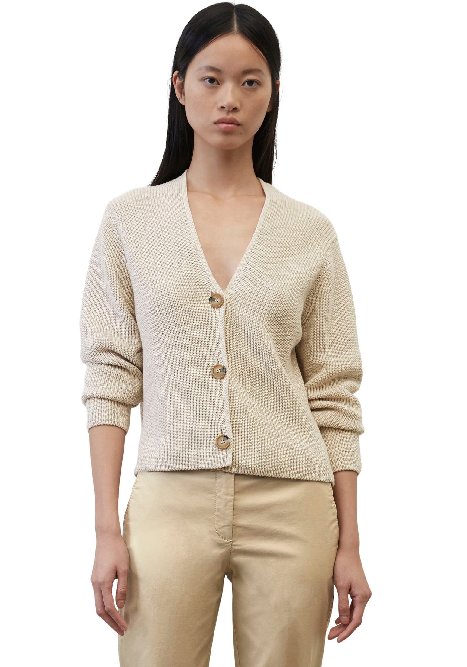 Marc O'Polo Strickjacke in kurzer, gerader Form