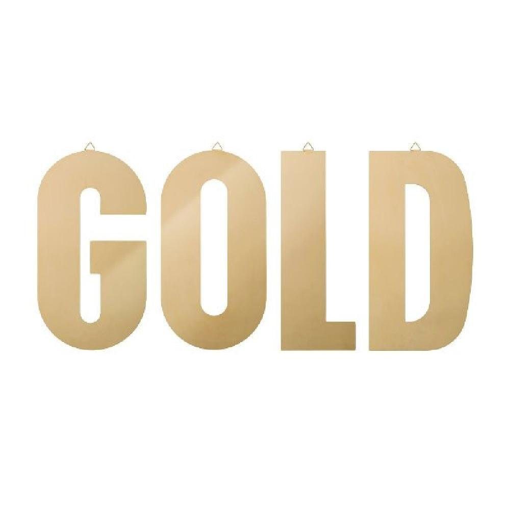 Skulptur Buchstaben GOLD