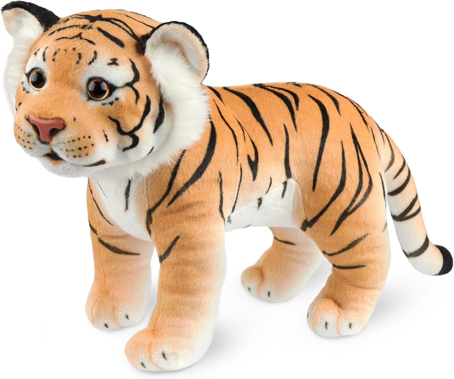 BRUBAKER Kuscheltier Tiger - 30 cm Stofftier - Baby Plüschtier (1-St., Raubkatze Stehend), Kinder Plüsch Spielzeug