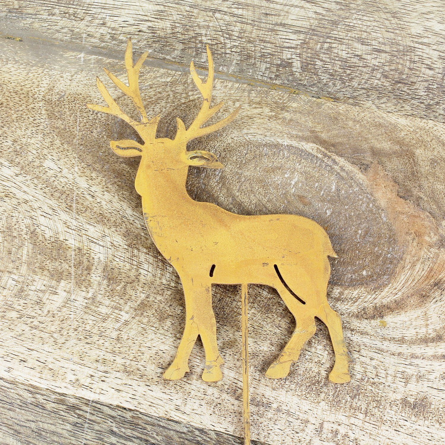 Macosa Home Weihnachtsfigur Hirsch Dekostecker Rost 30cm 2er Set Herbstdeko günstig online kaufen