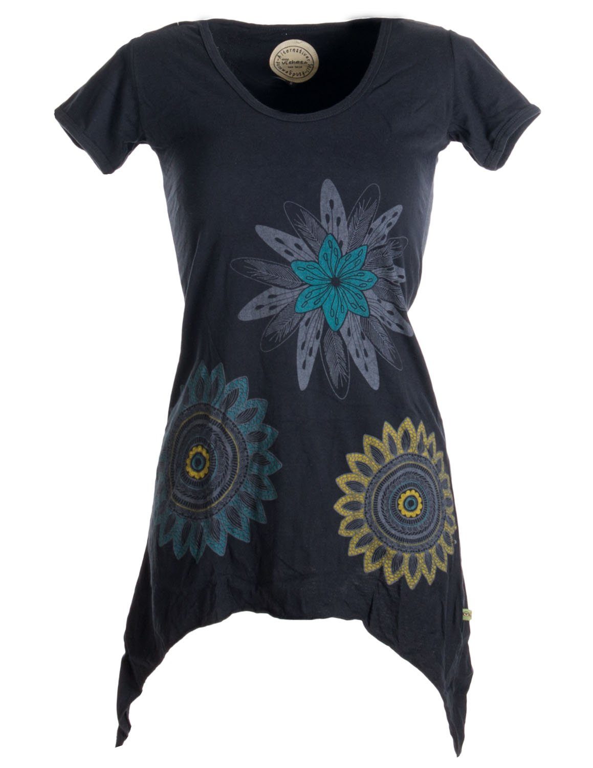 Vishes Tunikakleid Asymmetrisches Longshirt m. großen günstig online kaufen
