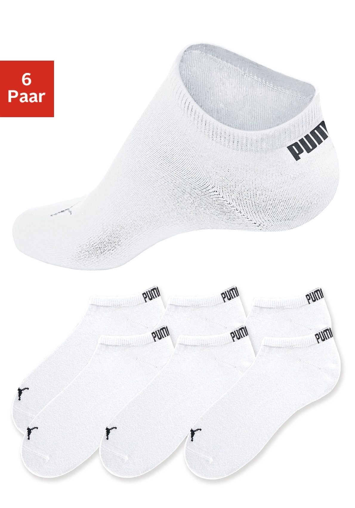 Form in weiß Sneakersocken PUMA (6-Paar) klassischer