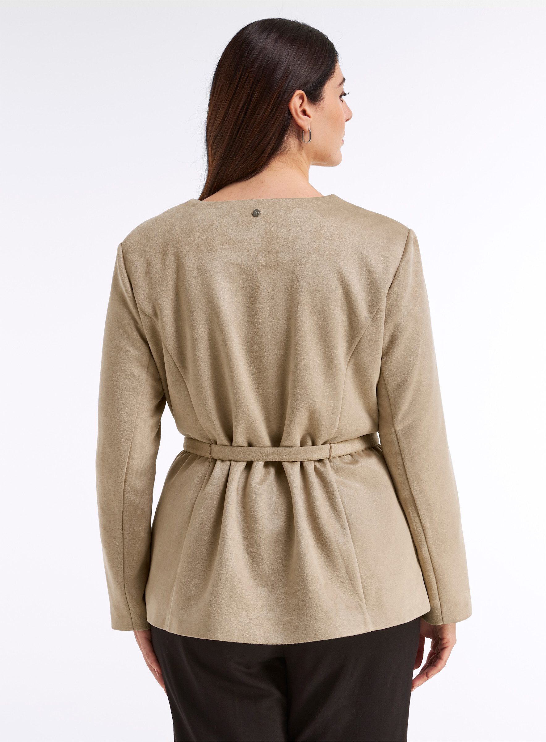 Sheego Allwetterjacke Velours-Jacke Langarm