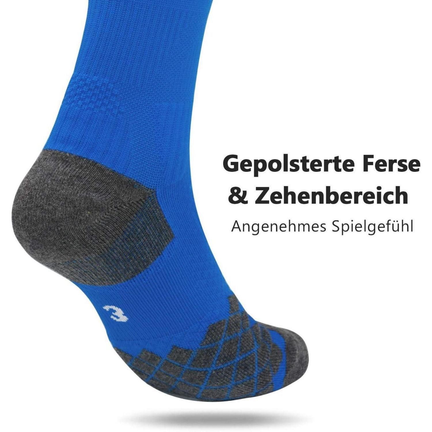 LuxusKollektion Fußballstutzen Fußballsocken Stutzen Herren Kinder Sportsocken Weiß 2 Paar 43-46