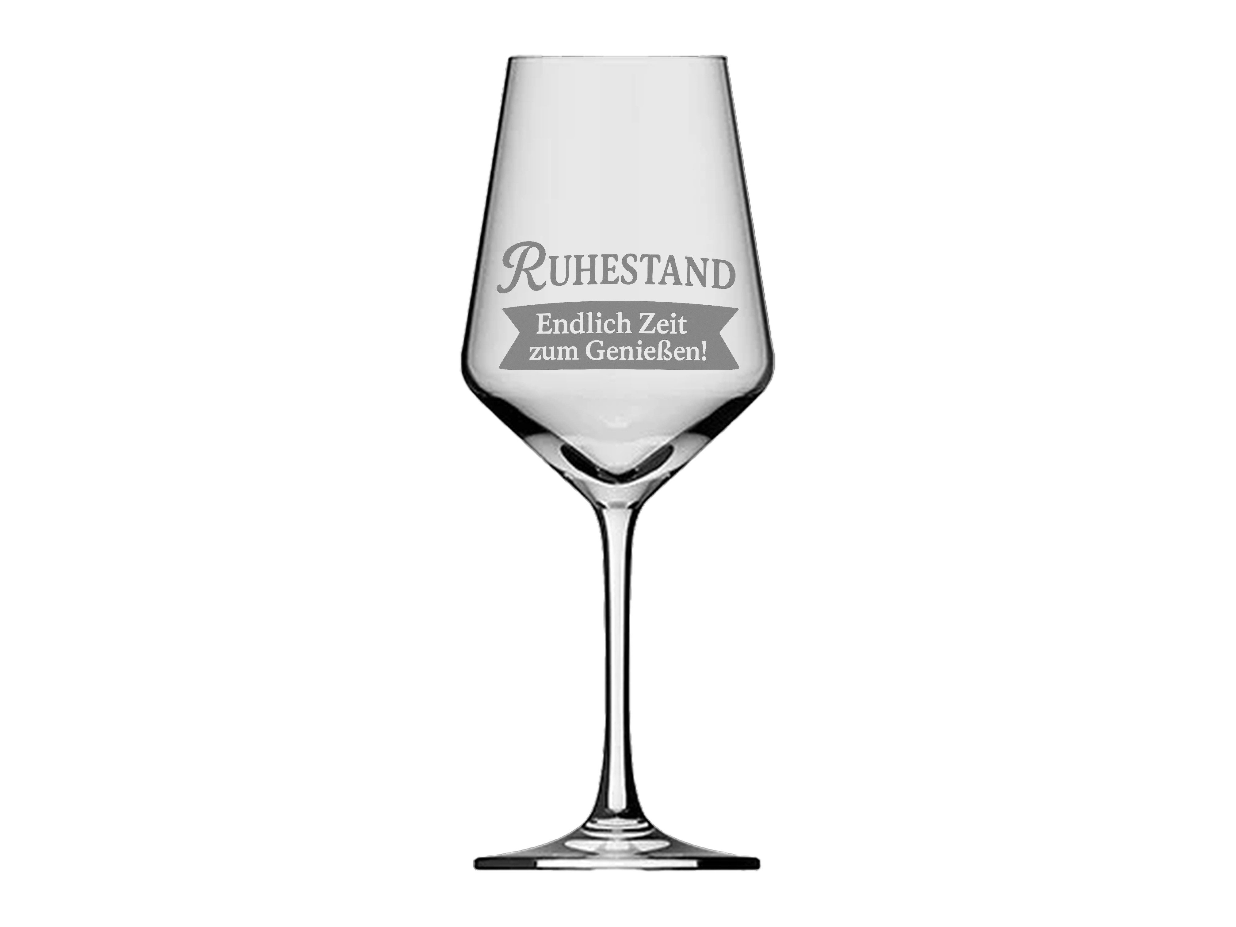 eXODA Weinglas Ruhestand Endlich Zeit zum Genießen!, 1-tlg., Glas