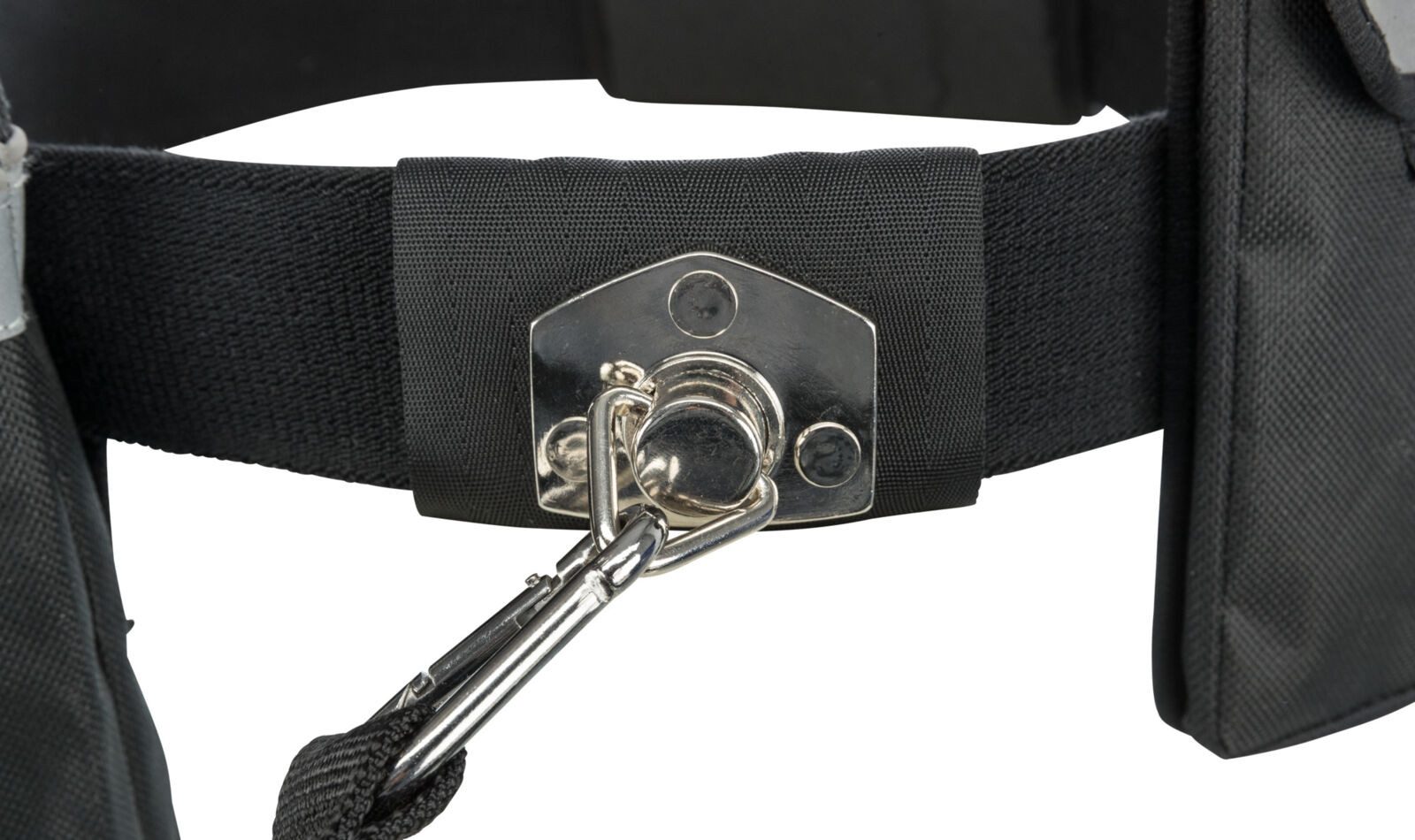 TRIXIE Joggingleine Bauchgurt mit Leine - schwarz/grafit - Gurt: 60–120 cm/50 mm, Leine: