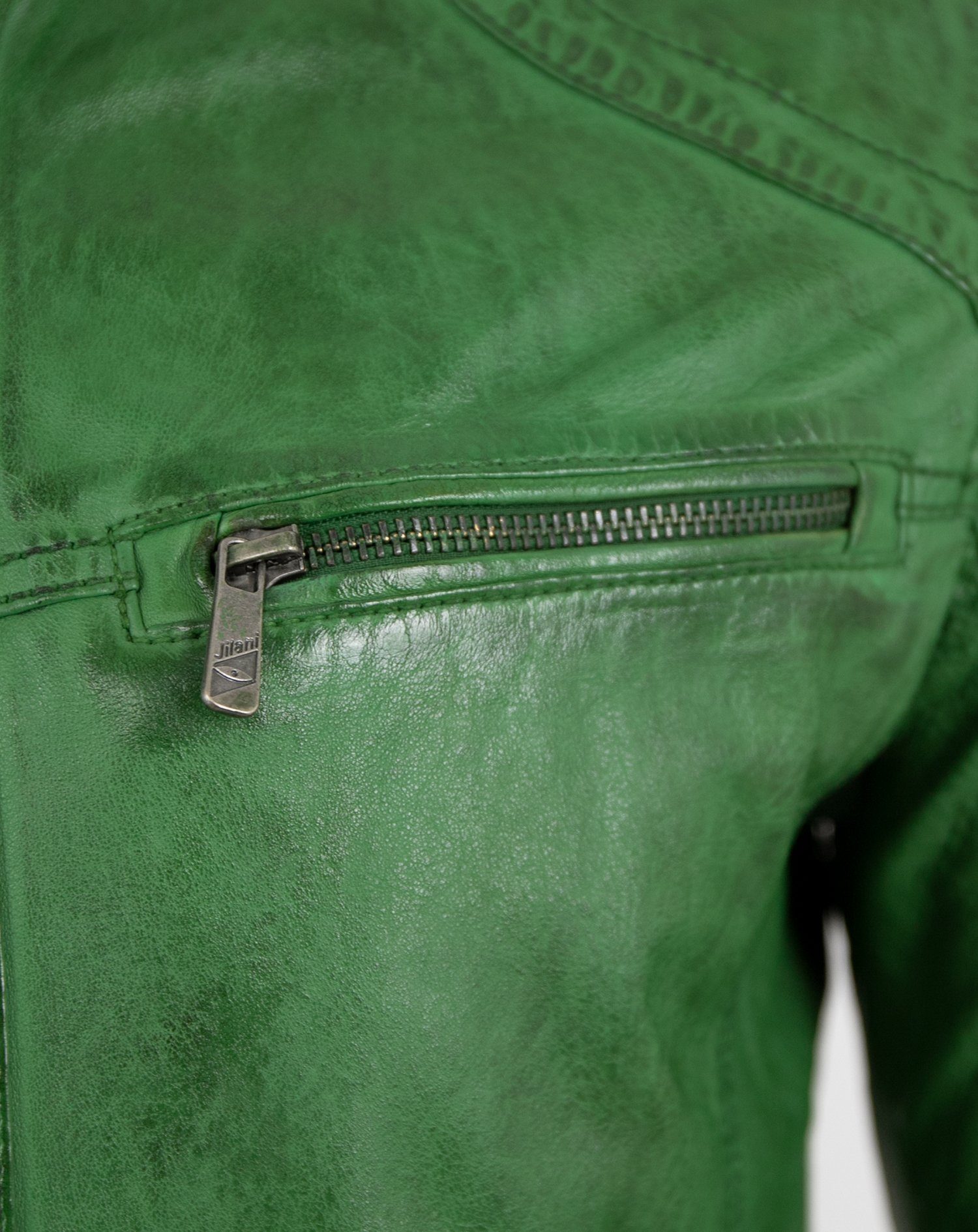 Jilani Lederjacke Flash-2 Jilani - Herren Lederjacke Lammnappa grün