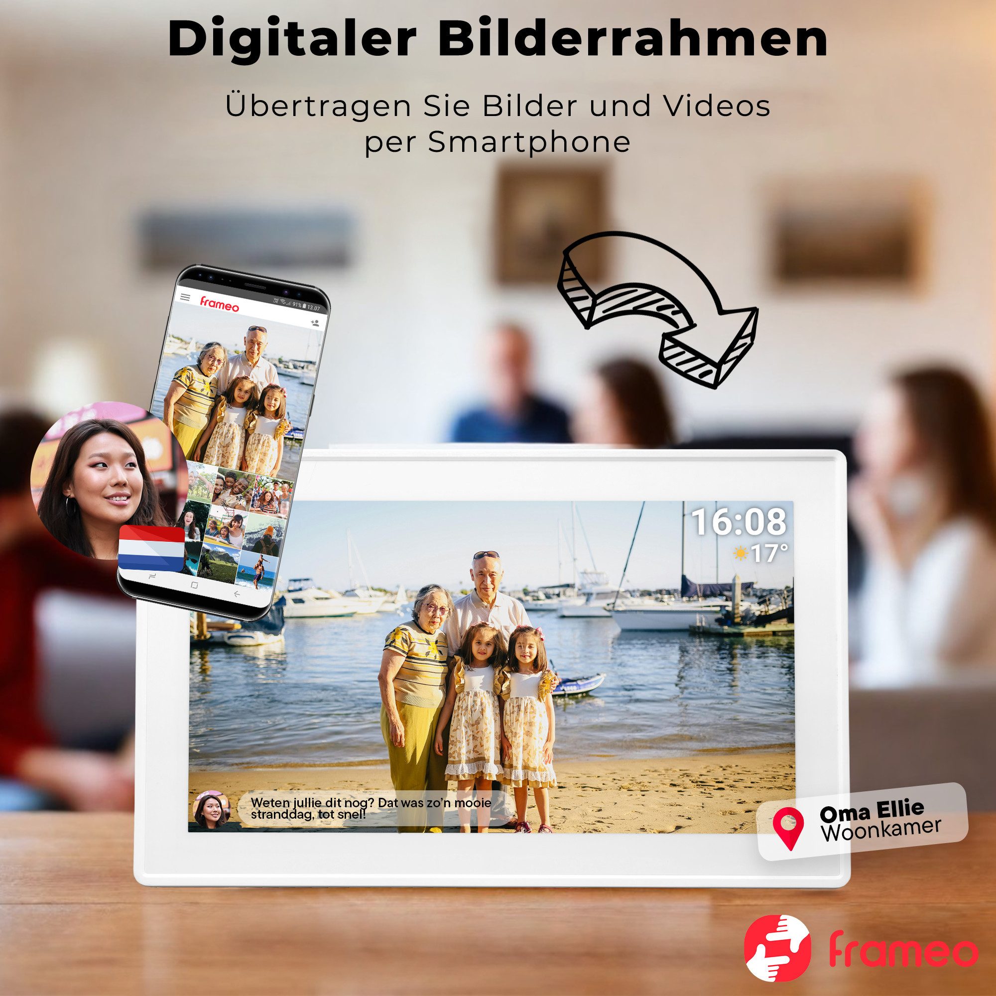 Denver PFF-1515W Digitaler Bilderrahmen (39.62 cm/15.6 ", 16 GB) günstig online kaufen