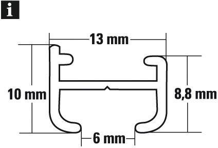 GARDINIA Gardinenschiene Aluminiumschiene, Ø 13 mm, 1-läufig, kürzbar, mit Bohren, Aluminium, 1-läufig – Bild 4 von 5