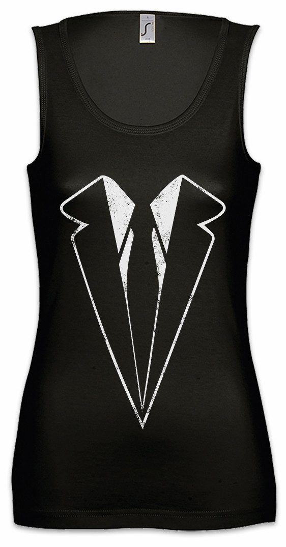 Urban Backwoods Tanktop Suit Ärmelloses Damen T-Shirt Suits Fun Tie necktie Sakko Carnival Fasching Halloween Fassenacht tailleur