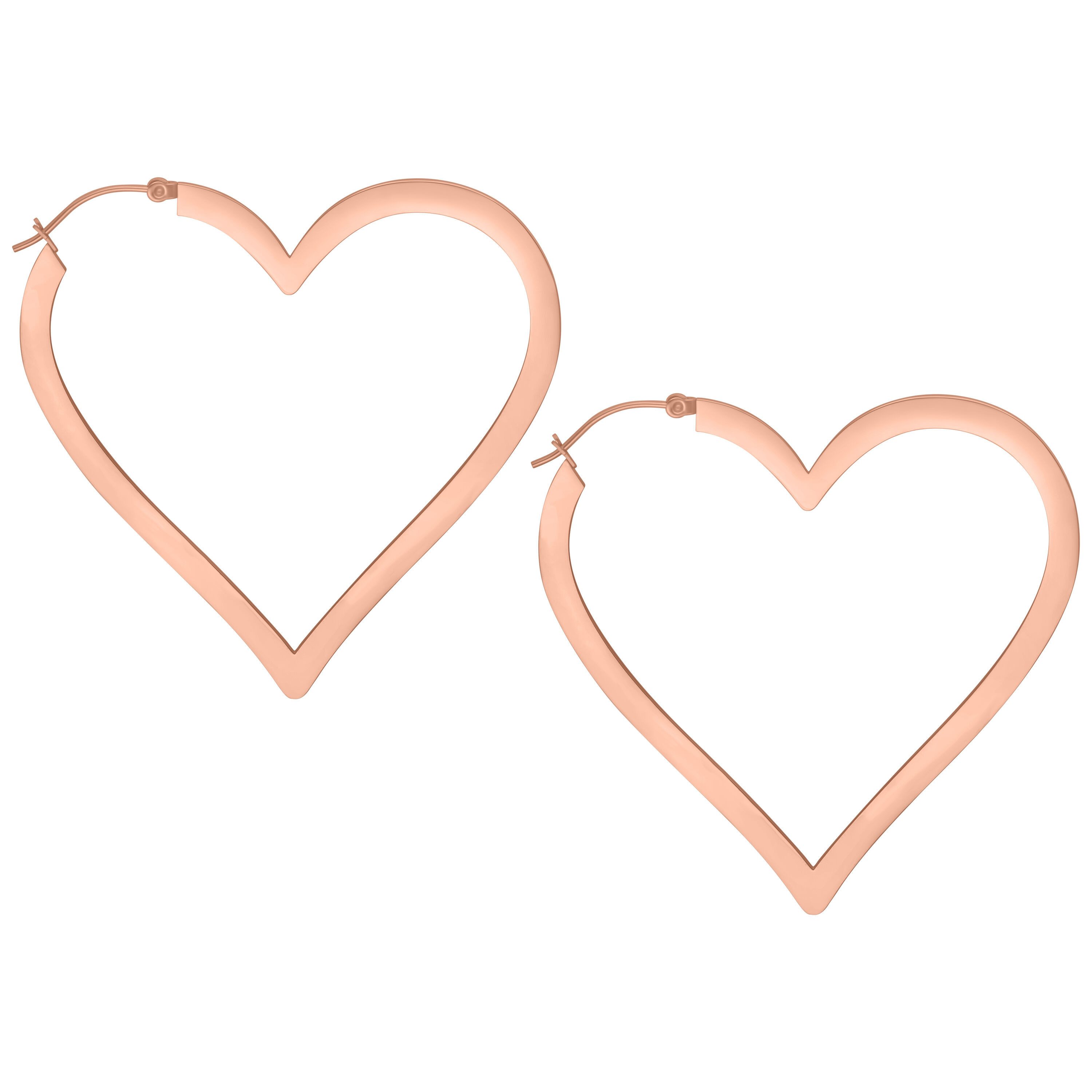 Paar Ohrhänger Heart Hoops