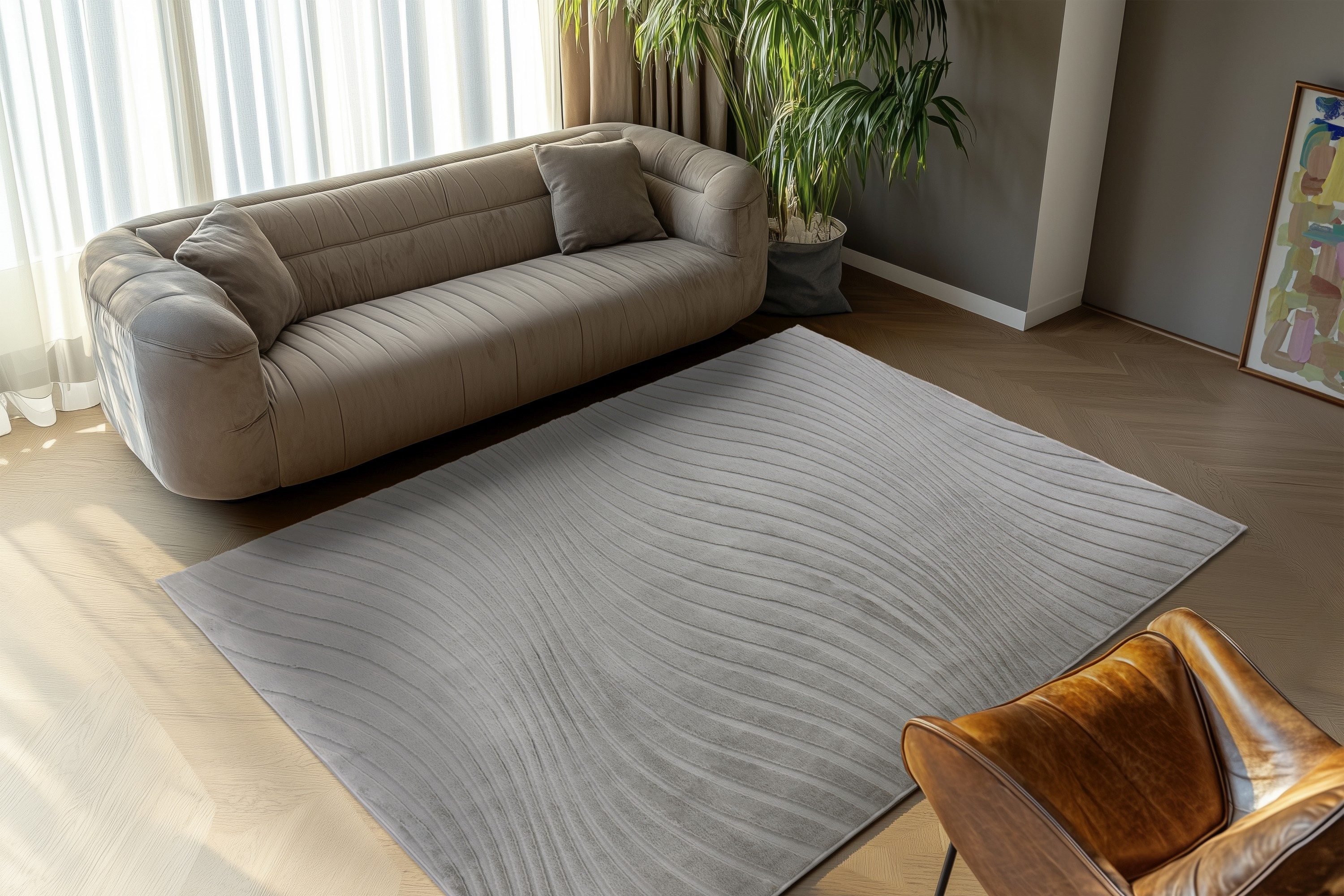 Kayoom Teppich Kierk 325, rechteckig, Höhe: 16 mm, Weicher Kurzflor, Wohnzimmer