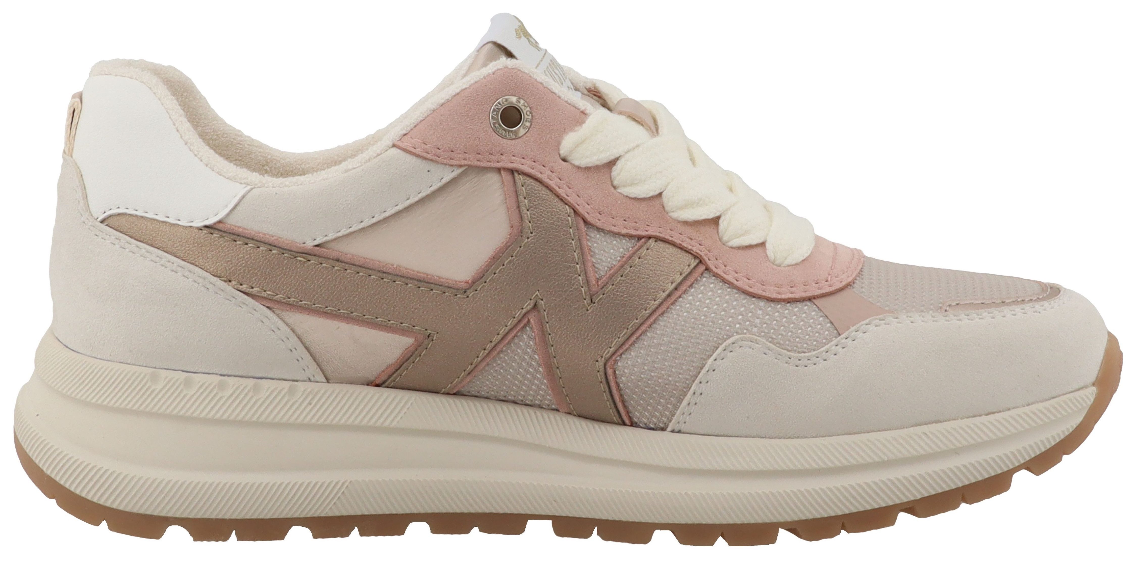 Mustang Shoes Nilda Keilsneaker Schnürschuh, Halbschuh mit pastellfarbenen Kontrastbesätzen – Bild 5 von 5