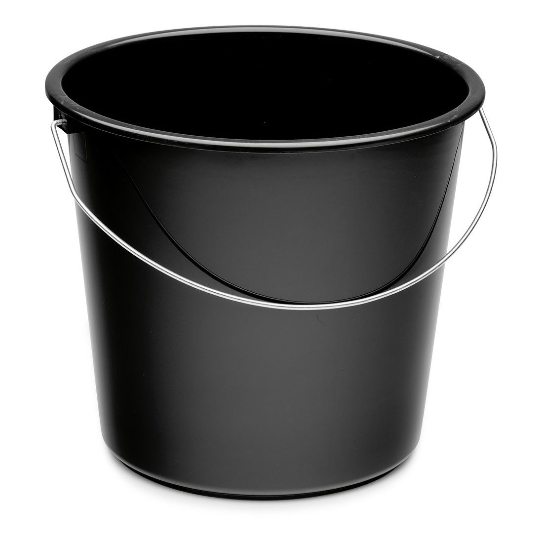 Nölle Baueimer Haushaltseimer 10 Liter schwarz, (Reinigungsset, Eimer, Henkel), Putzeimer Wassereimer Reinigungseimer Kunststoffeimer Plastikeimer