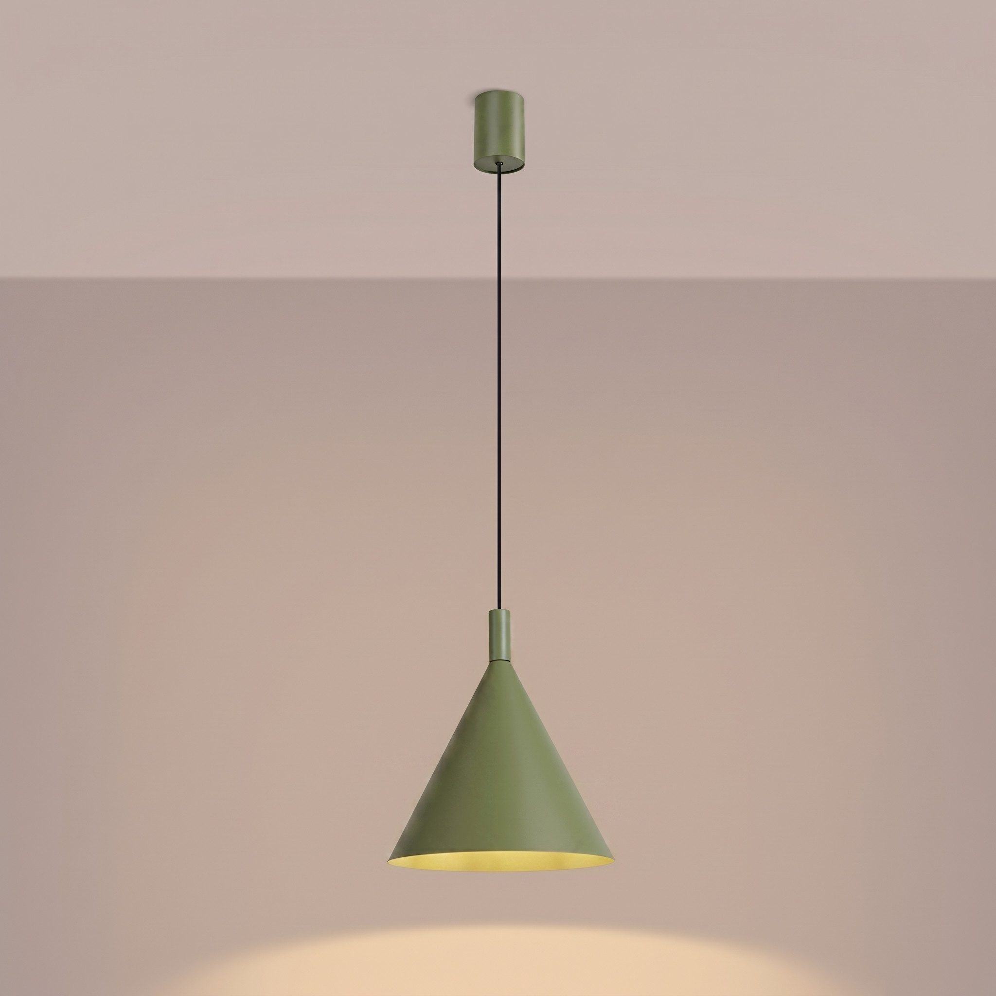 SOLLUX lighting Hängeleuchte Pendelleuchte NOX 25 olivgrün, Nicht enthalten