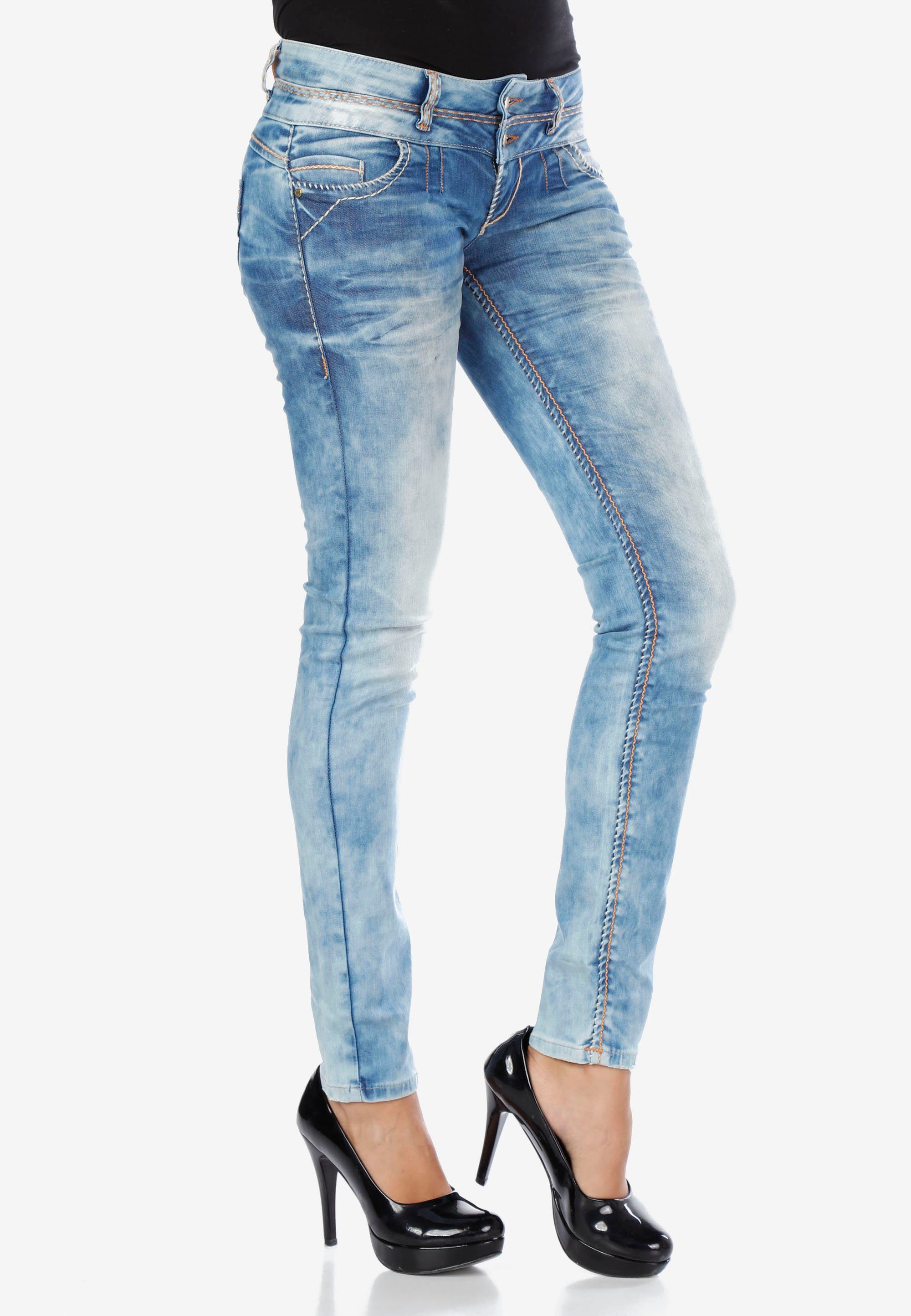 Cipo & trendiger Waschung in Slim-fit-Jeans Baxx