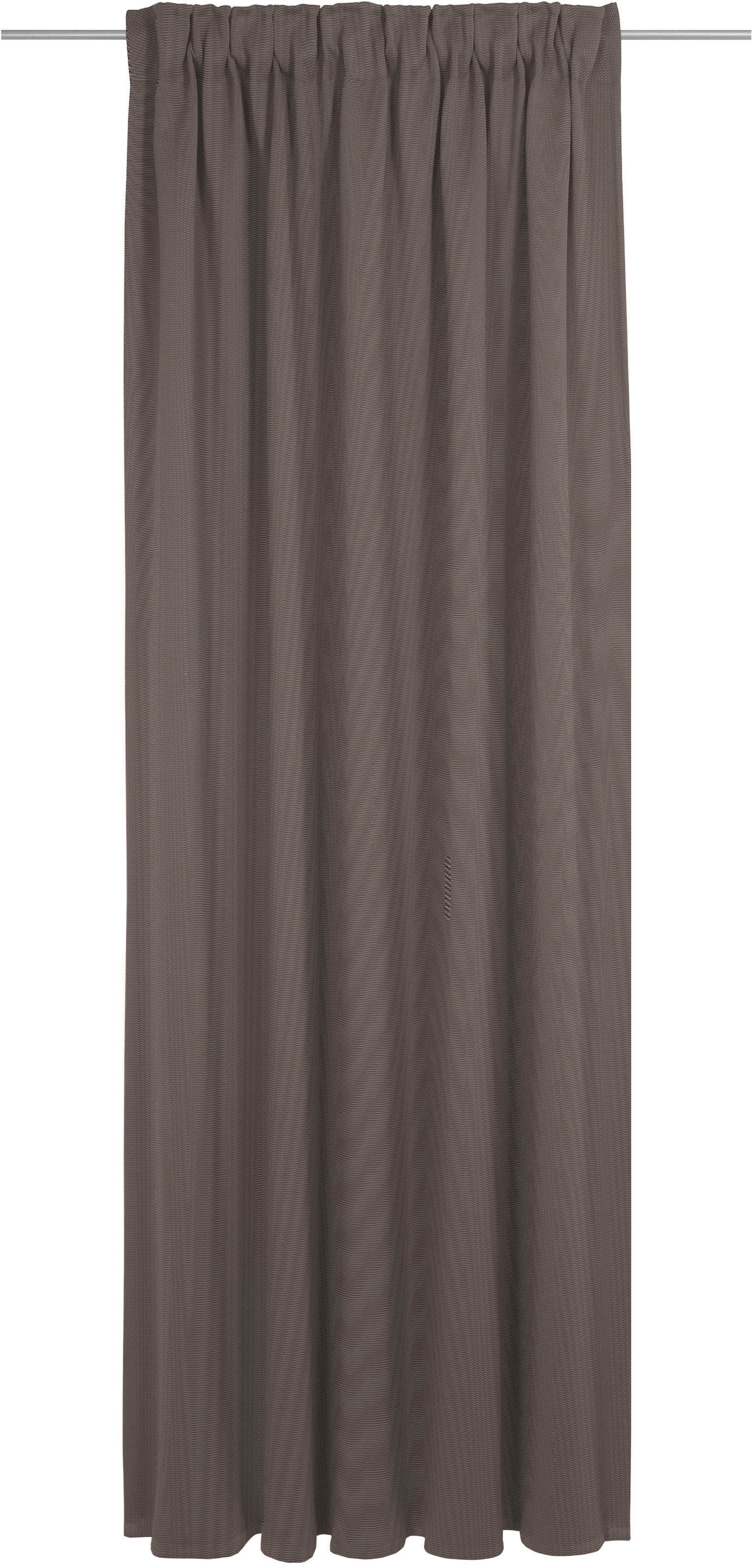 Vorhang Uni Collection, Adam, Multifunktionsband (1 St), blickdicht, Jacquard, nachhaltig aus Bio-Baumwolle dunkelbraun | Thermovorhänge