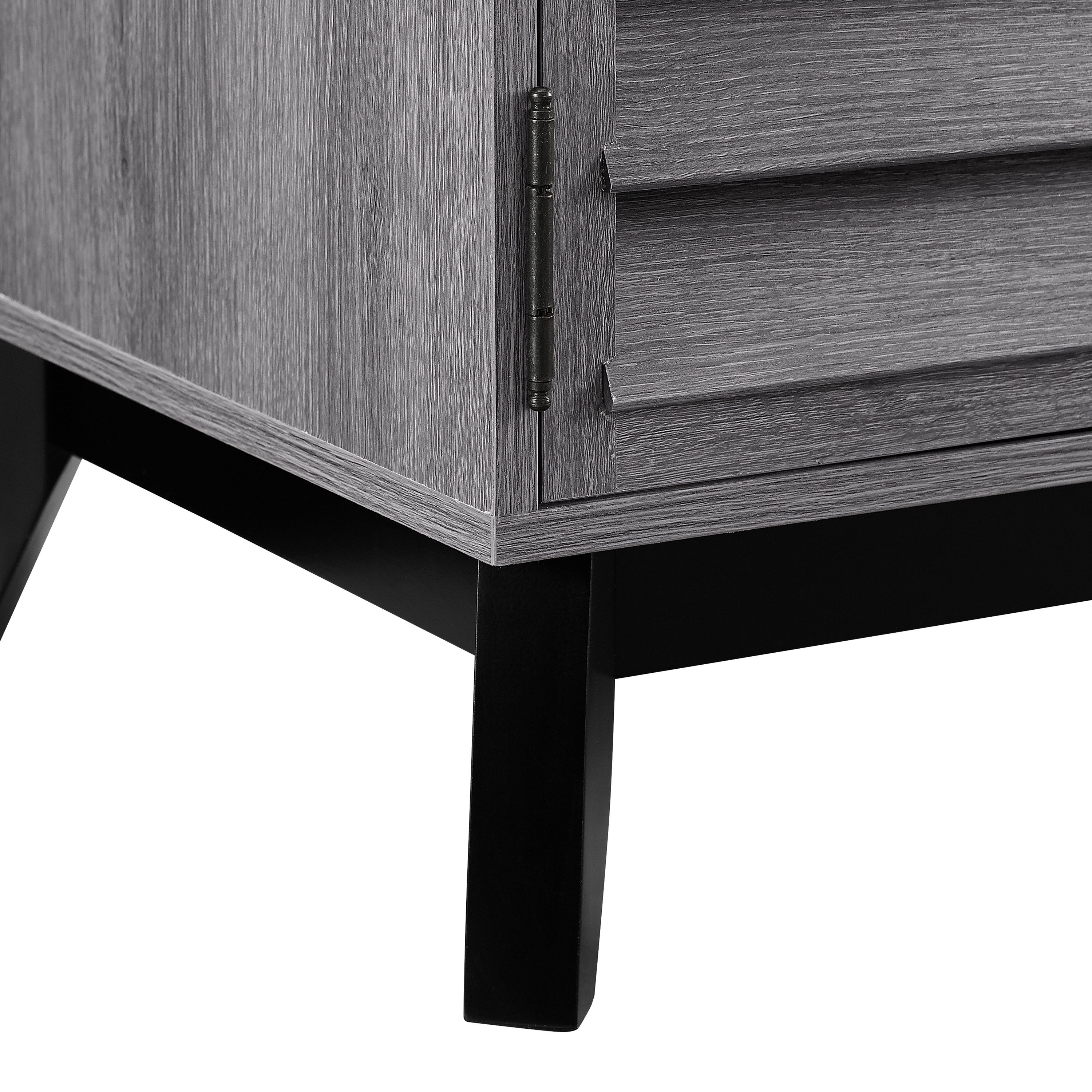 loft24 Weinschrank Vaughn Sideboard mit Flaschenregal in grau Eicheoptik