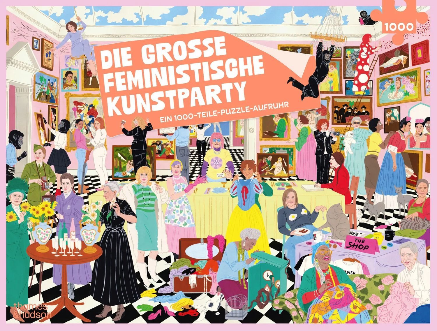 Laurence King Puzzle Die große feministische Kunstparty, 1000 Puzzleteile