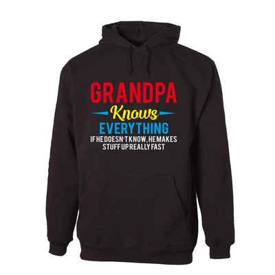 G-graphics Hoodie Grandpa knows everthing mit trendigem Frontprint, Aufdruck auf der Vorderseite, Spruch/Sprüche/Print/Motiv, für jung & alt