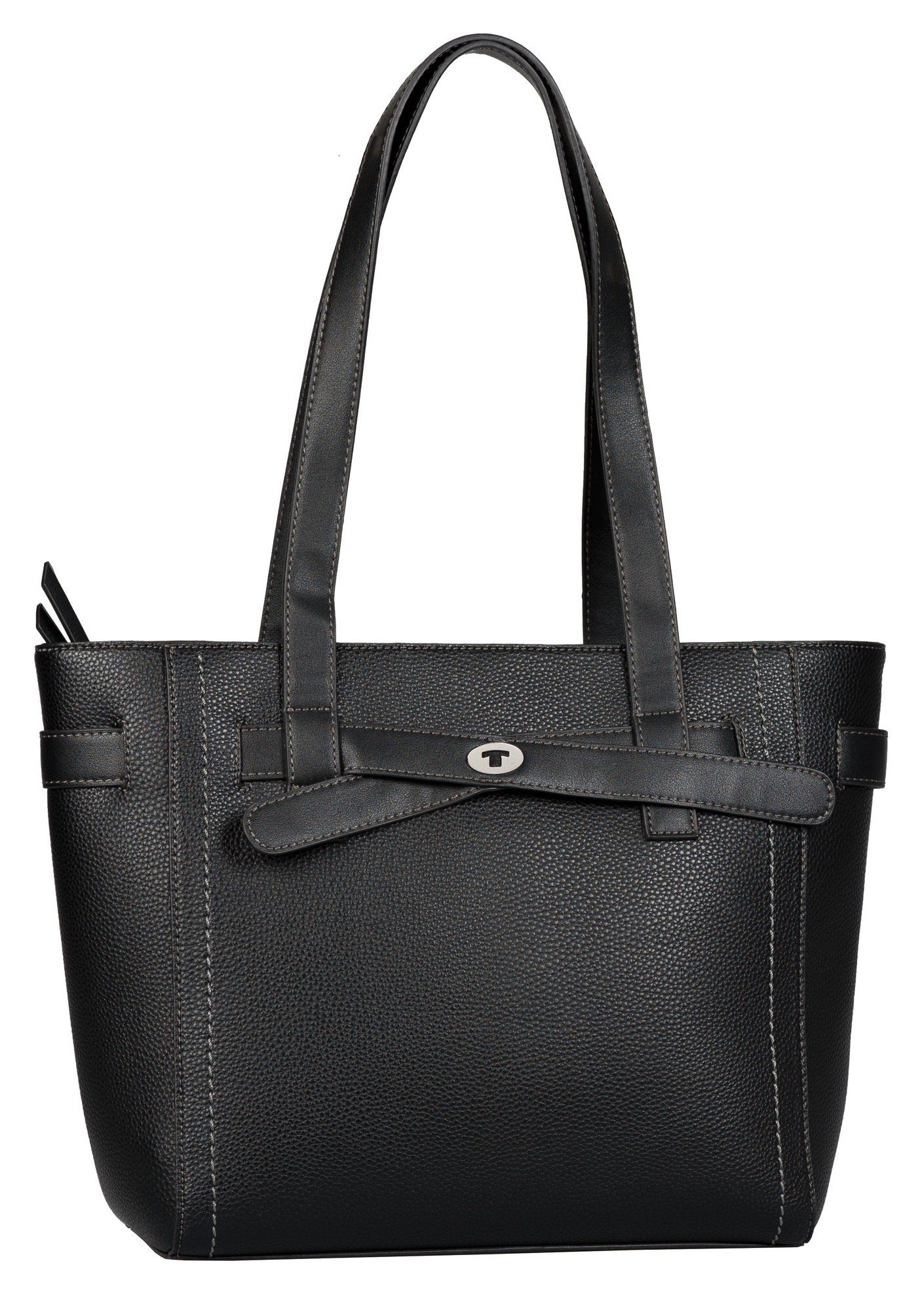 TOM TAILOR Henkeltasche LILLY Zip shopper M, mit Reißverschluss-Rückfach schwarz